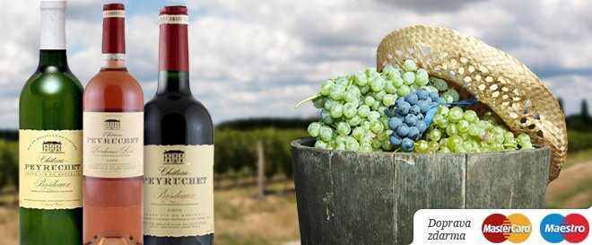 1 nebo 3 lahve kvalitního vína z oblasti Bordeaux