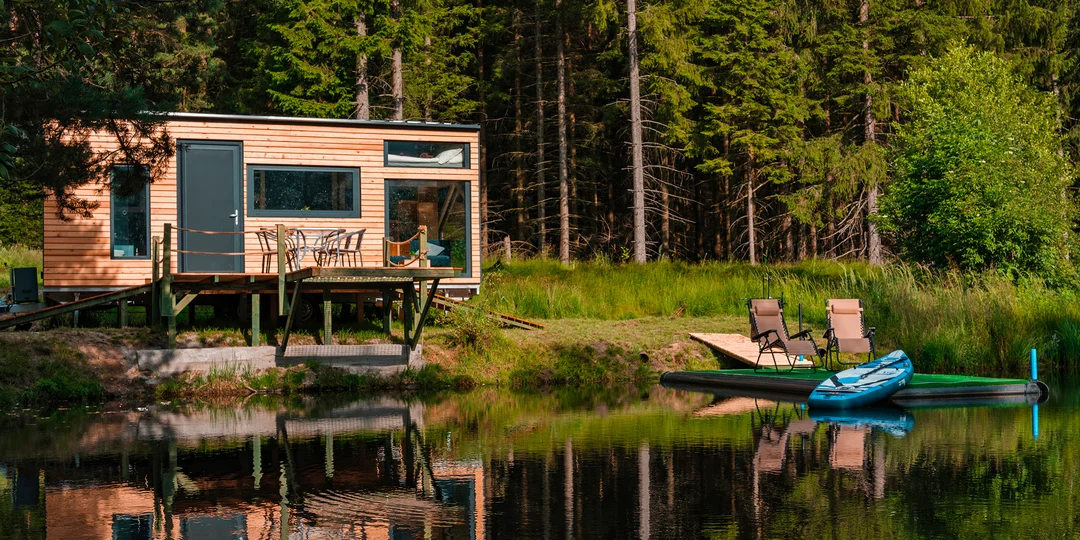 Tiny House Česílko: skvelá poloha blízko Lipna, vlastná sauna aj terasa s výhľadom