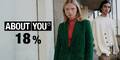 18% 
sleva na módu z About You + doprava zdarma