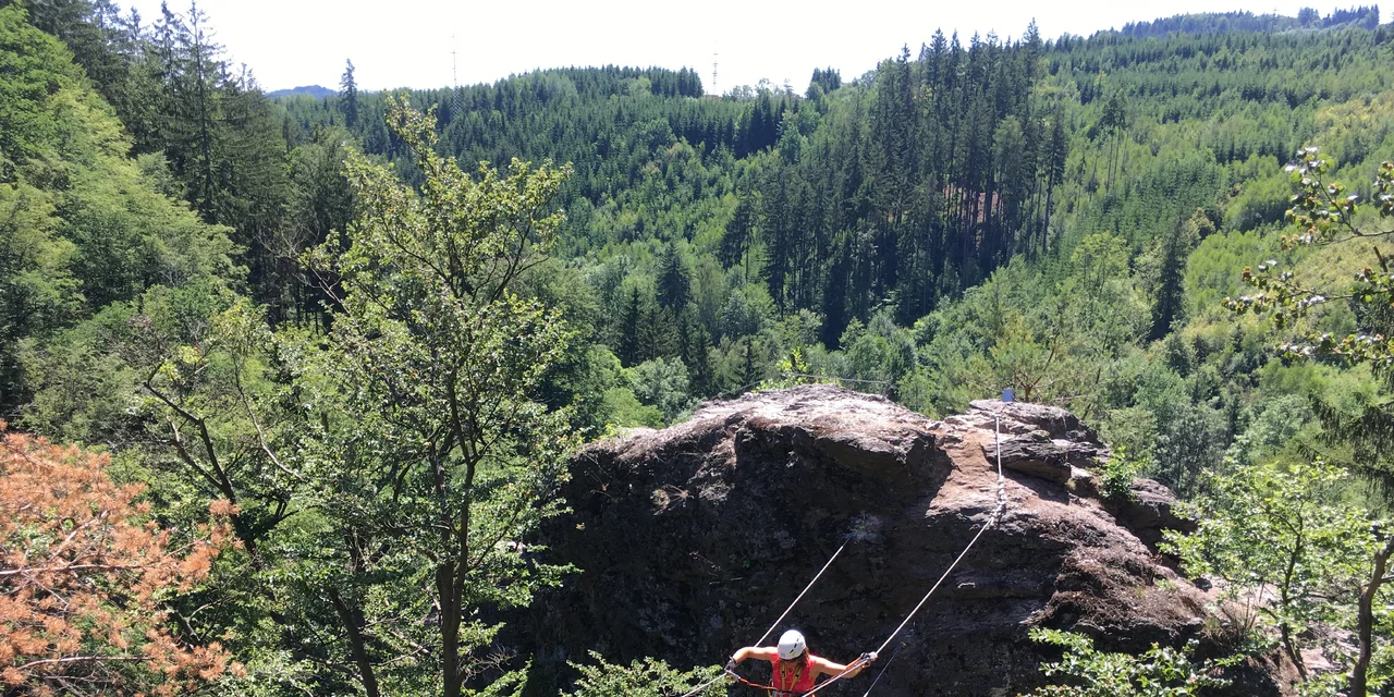 Ferrata Vodní brána - lanový most