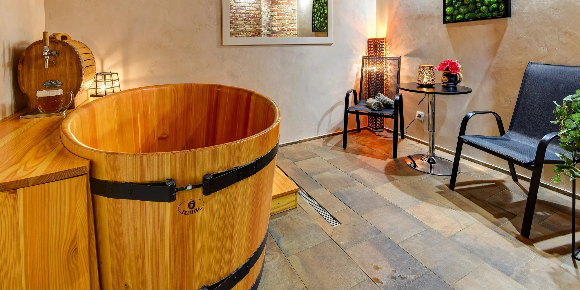 Soukromá sauna či pivní koupel s pivem pro 2 osoby
