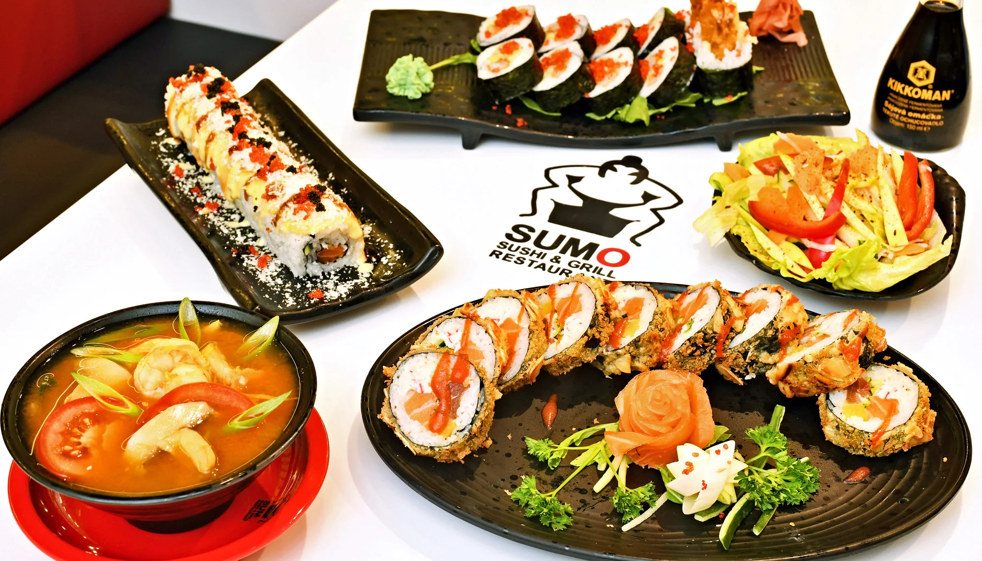 Running sushi v OC Šestka: až 2 hodiny neomezené konzumace v Sumo Sushi & Grill Restaurant