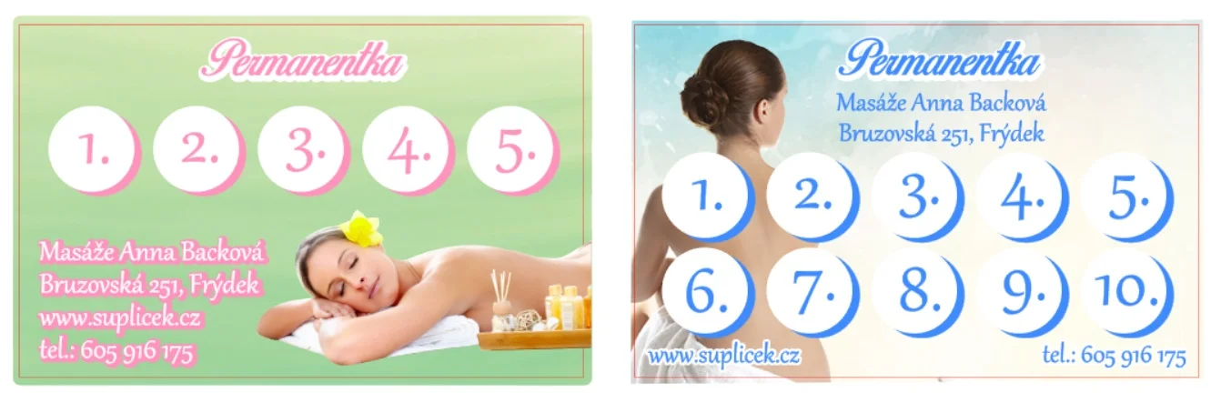 Permanentka na masáže dle výběru: 10 nebo 20 vstupů, délka 30-60 minut