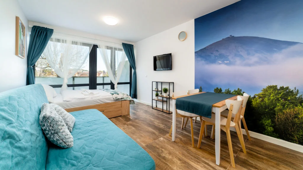 Odpočinkový pobyt v moderním apartmánu v polských Krkonoších až pro 4 osoby