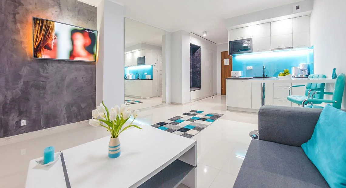 Nové apartmány v polském Kolobřehu blízko od moře: vybavená kuchyňka i bazén a sauna