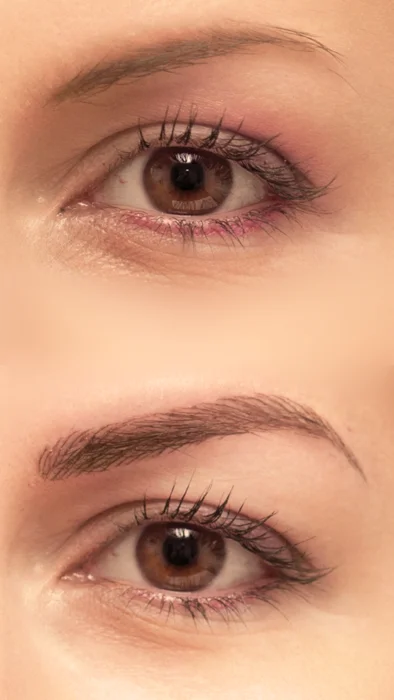 Permanentní make-up v salonu ve Vysočanech: pudrové obočí, oční linky i akvarelové rty