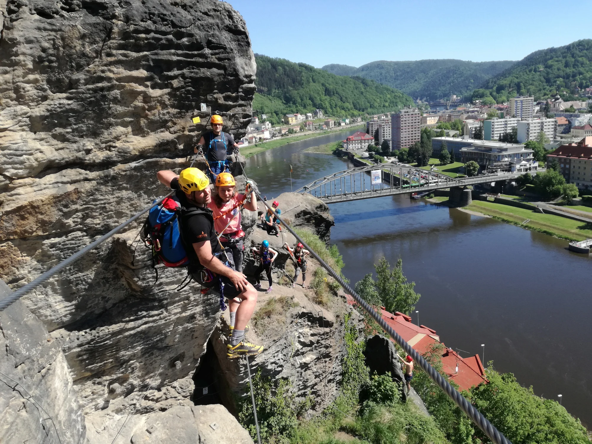 Via Ferrata: zajištěné cesty na Pastýřské stěně v Děčíně pro 1–3 osoby