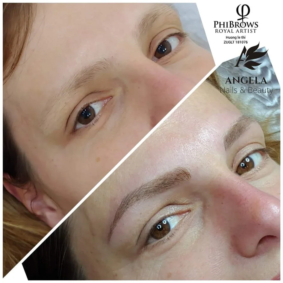 Permanentní make-up obočí vláskováním či pudrovým efektem nebo stínování rtů