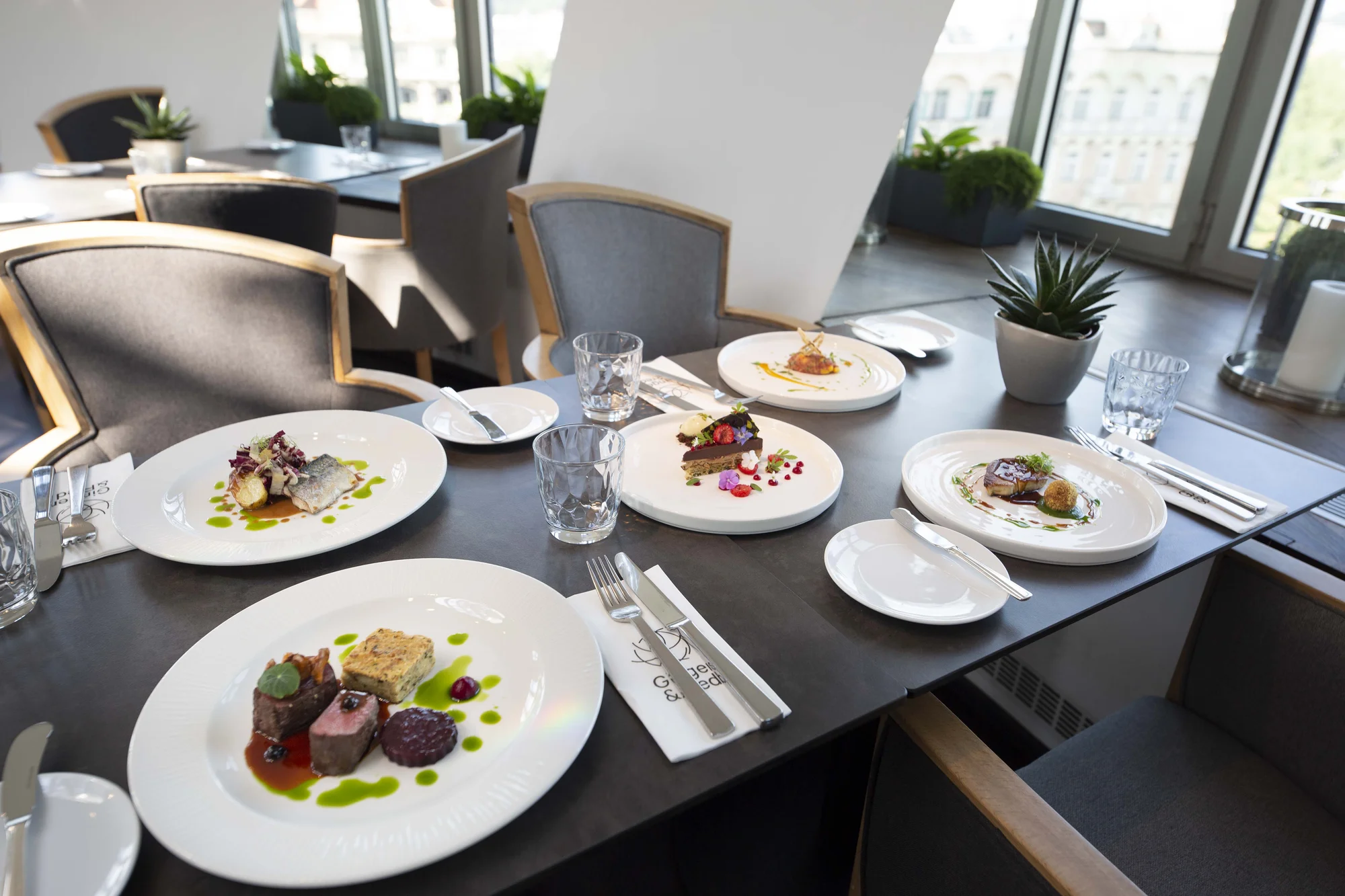 5chodové degustační menu v restauraci Ginger & Fred i s vinným párováním