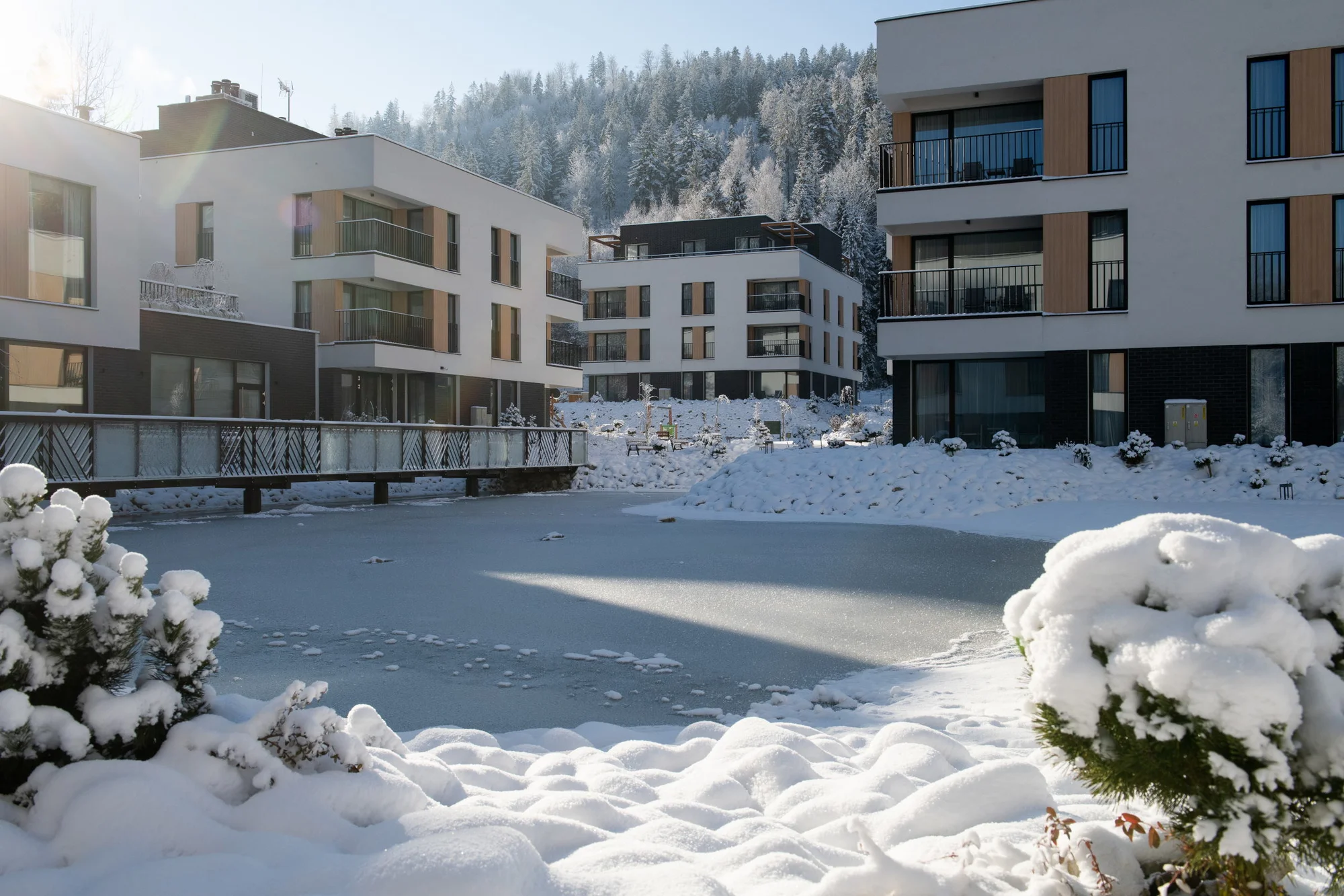 Moderní resort v polských Beskydech: apartmán s kuchyňkou, jídlo a neomezený wellness
