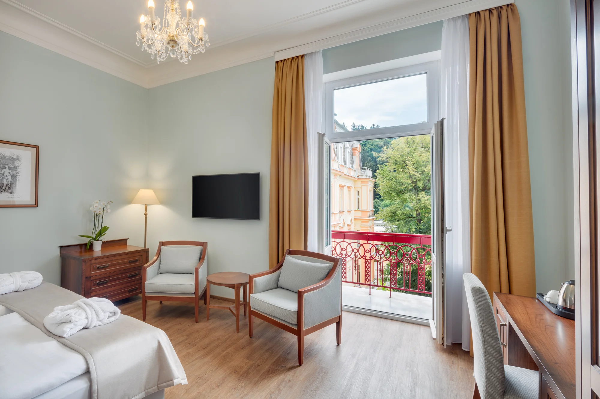 4* pobyt v centru Mariánských Lázní s polopenzí, wellness i procedurami