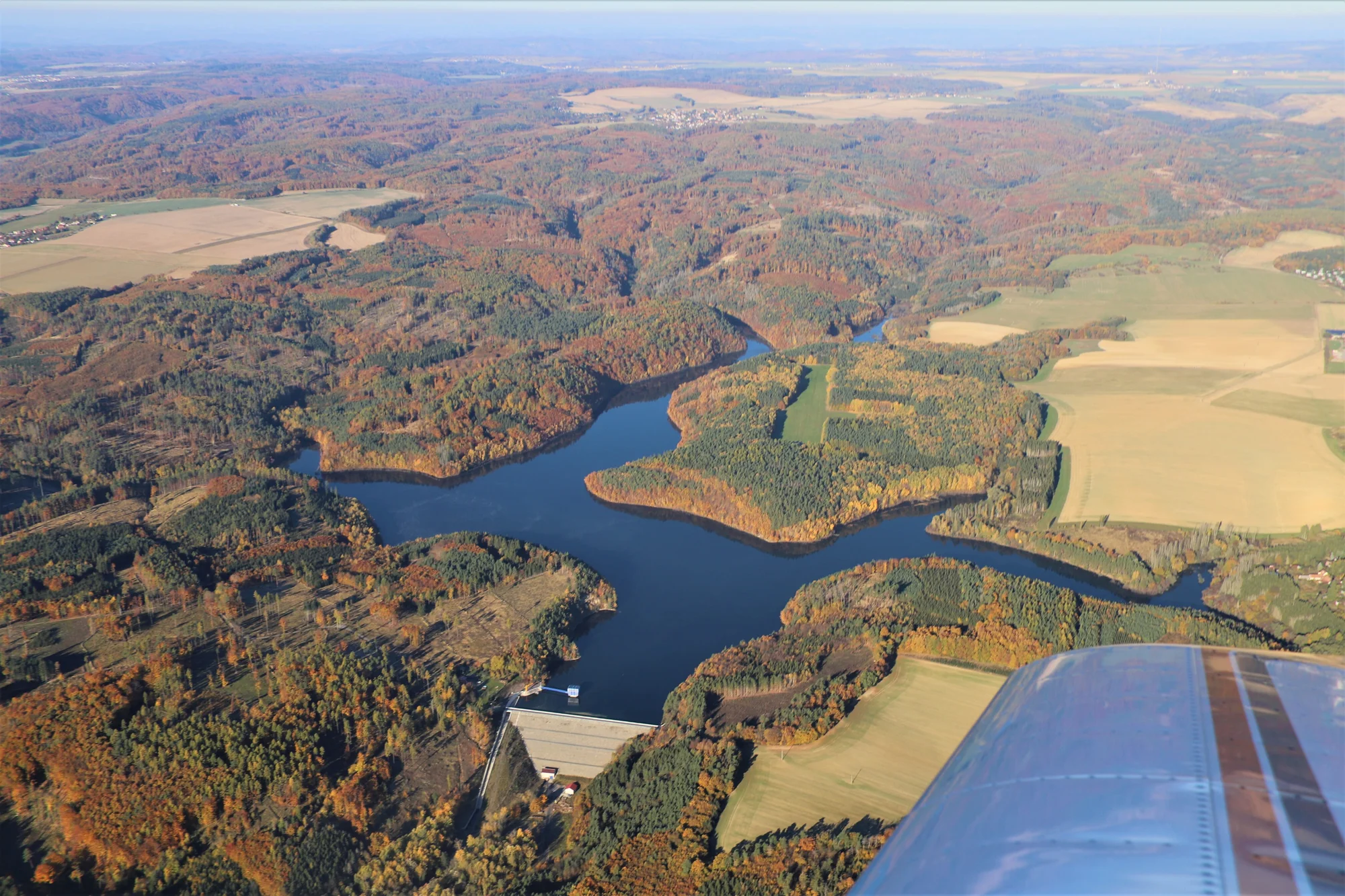 Vyhlídkový let v letadle Cessna 207 nad „zakázanou přehradou“ u Vyškova