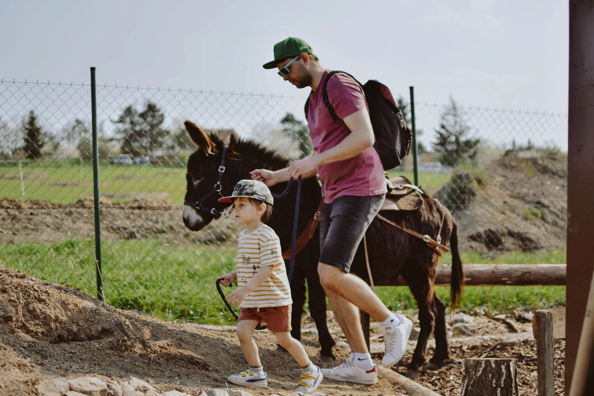 Rodinná návštěva Oslí stezky: prohlídka farmy, trail park a svezení pro děti i túra s piknikem