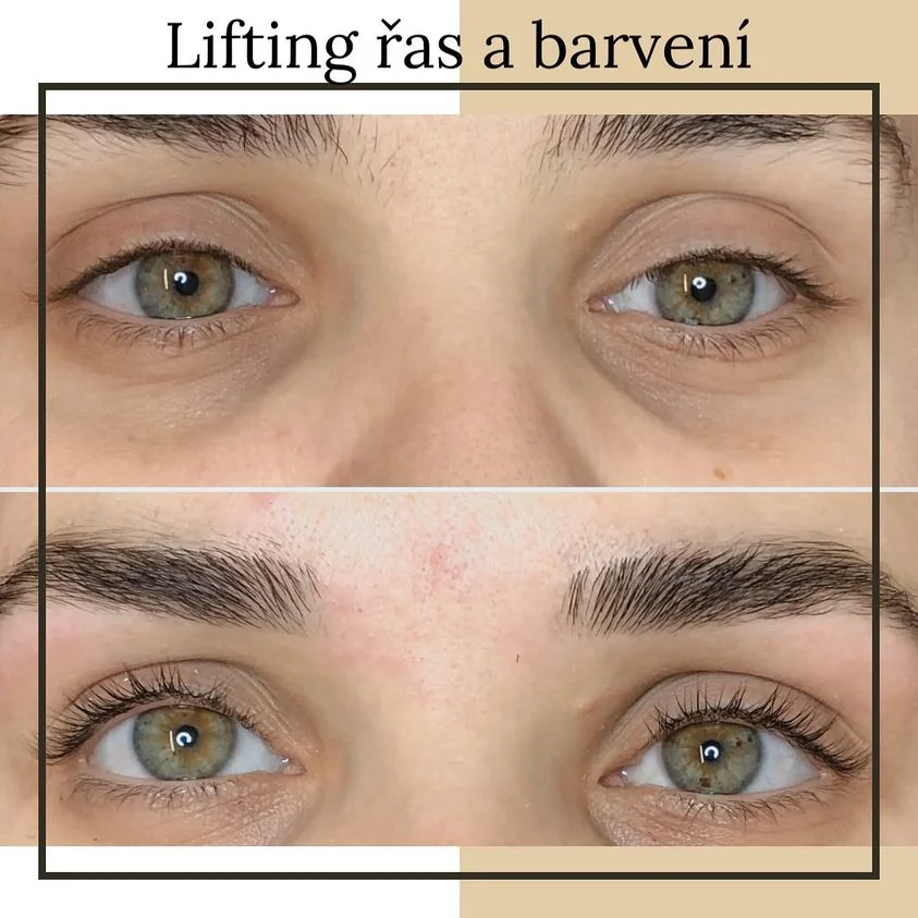 Úprava obočí, lash lifting nebo laminace obočí vč. barvení