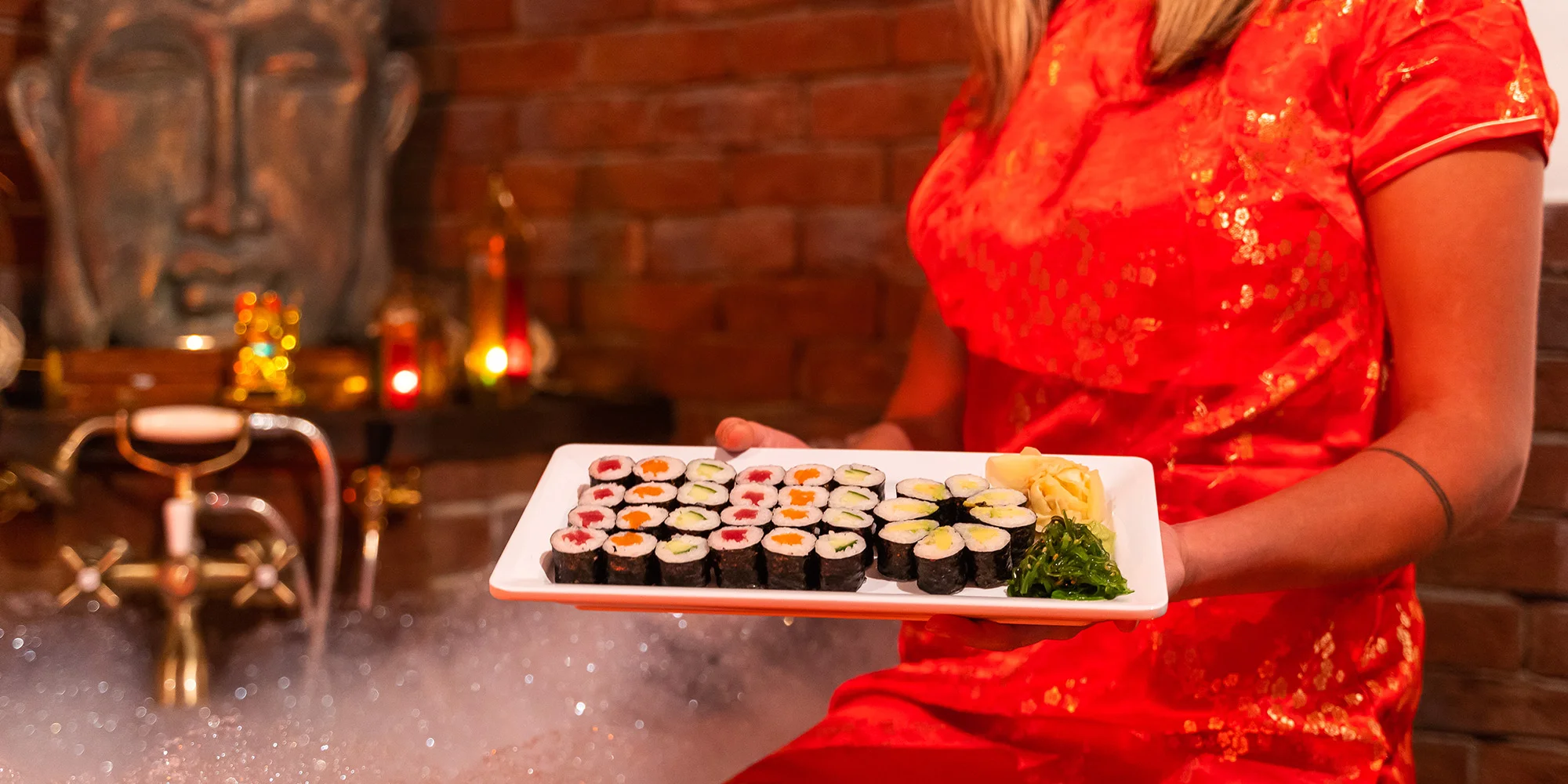 Jasmínová koupel pro 2 osoby i se setem sushi