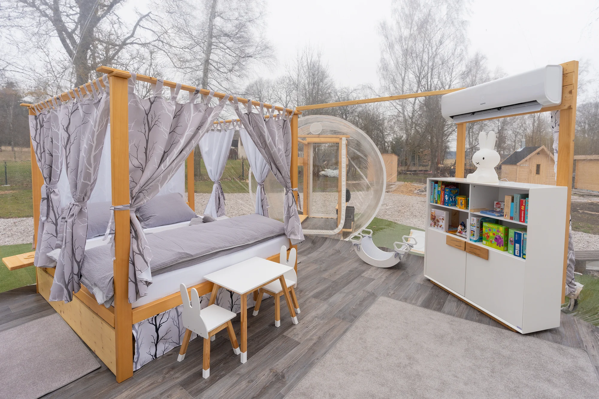 Parádní glamping V bublině: neomezený relax v sauně a výhled na hvězdy