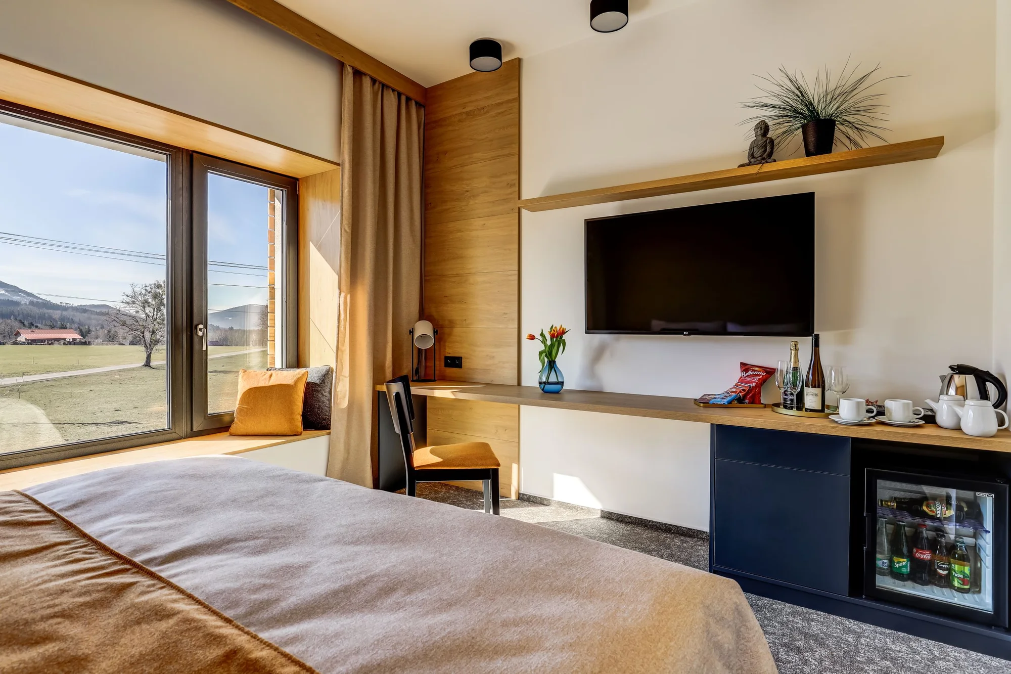 Designový hotel v Beskydech: apartmán s vířivkou, vyhlášená kuchyně, polopenze