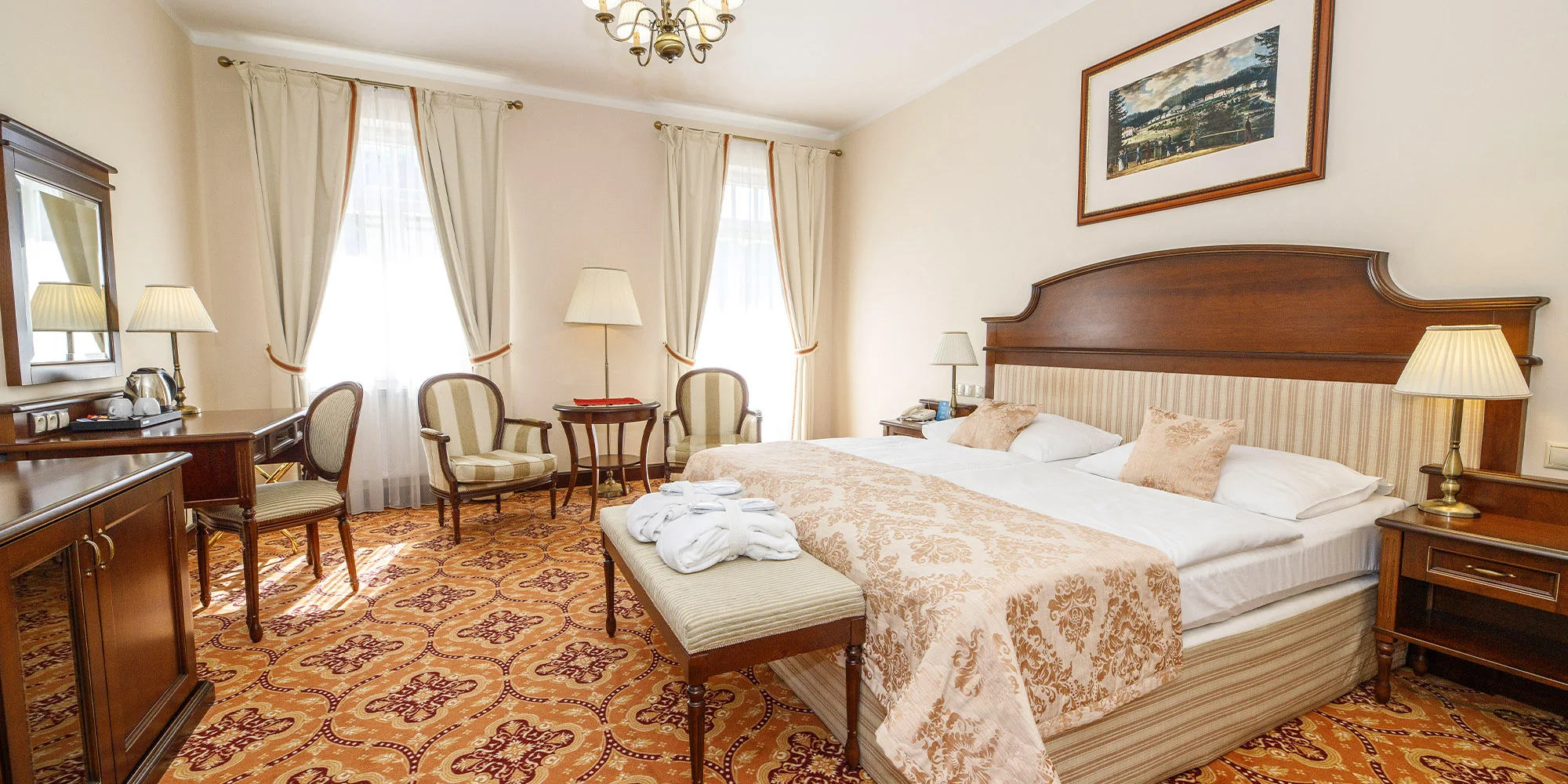 4* pobyt v centru Mariánských Lázní s polopenzí, wellness i procedurami