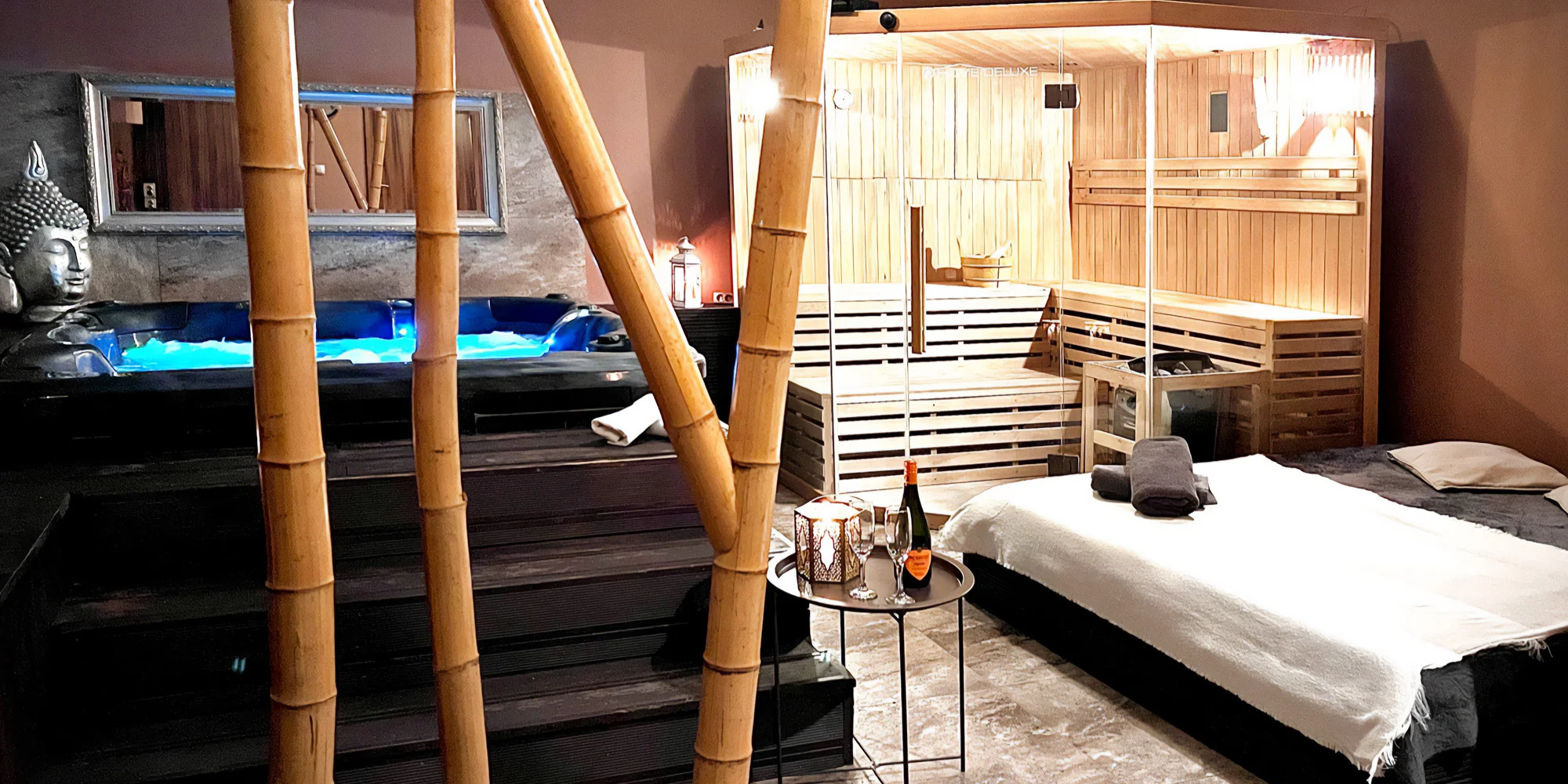 Privátní wellness pro dva: vířivka, finská sauna i varianta s občerstvením