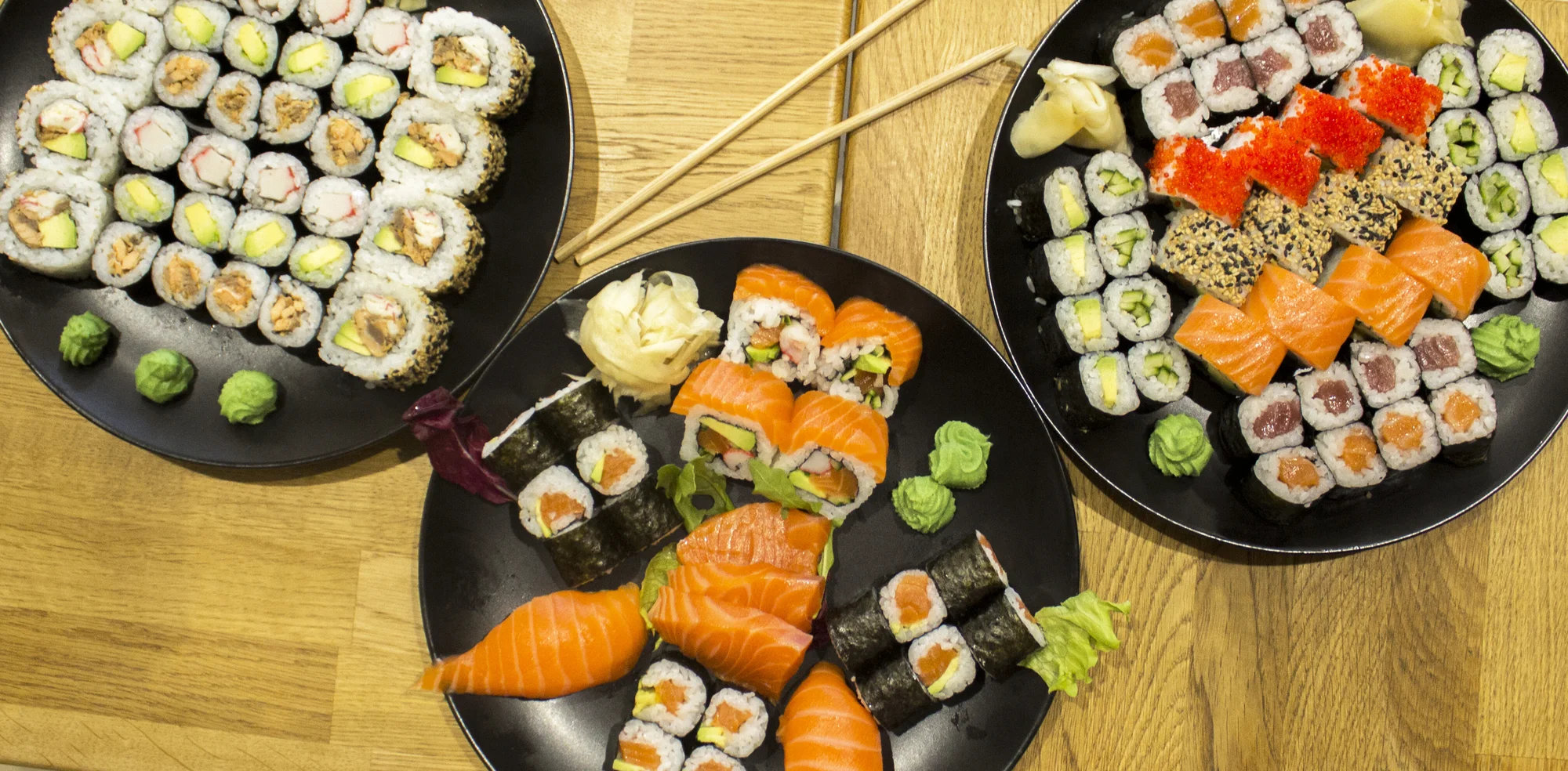 Sushi sety v bistru v brněnském OC Globus: 15 až 44 kousků, na místě či take away