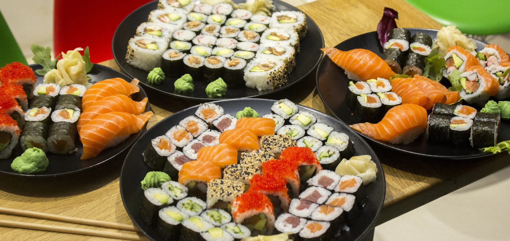 Sushi sety v bistru v brněnském OC Globus: 15 až 44 kousků, na místě či take away