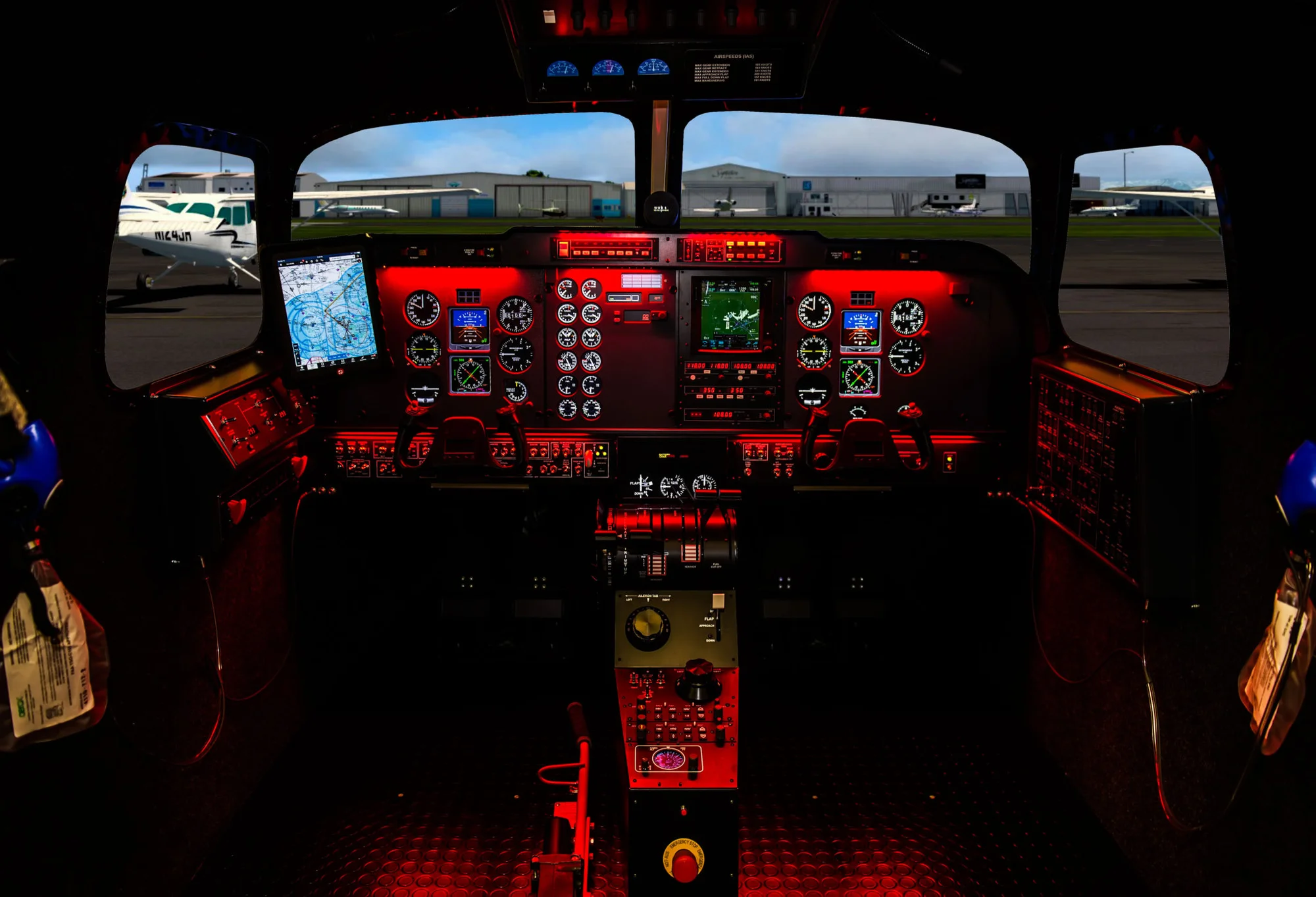 Let na simulátoru dvoumotorového letadla: 30 nebo 60 minut simulace