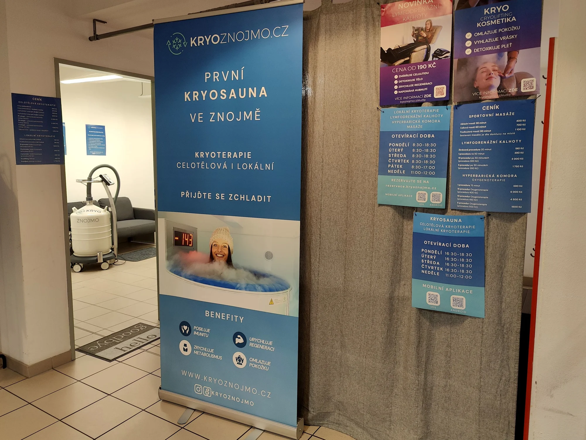 Zlepšení fyzické i psychické kondice kryoterapií: lokální i celotělová, kryolifting obličeje