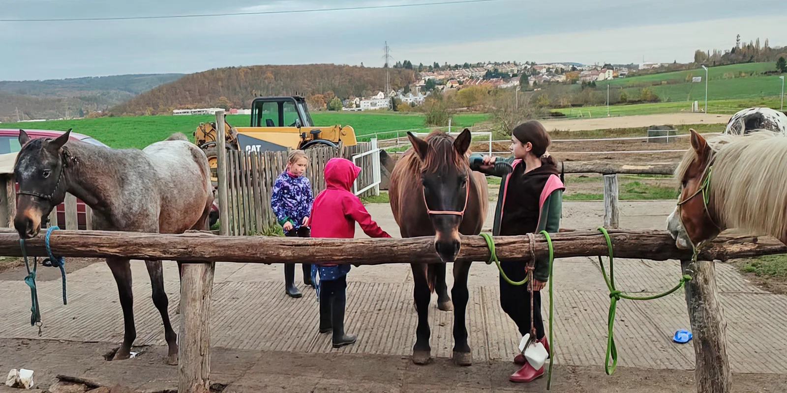Farmářská jízda zručnosti v manipulátoru CAT: řízení, přerovnání zeminy i stěhování balíků sena a palet