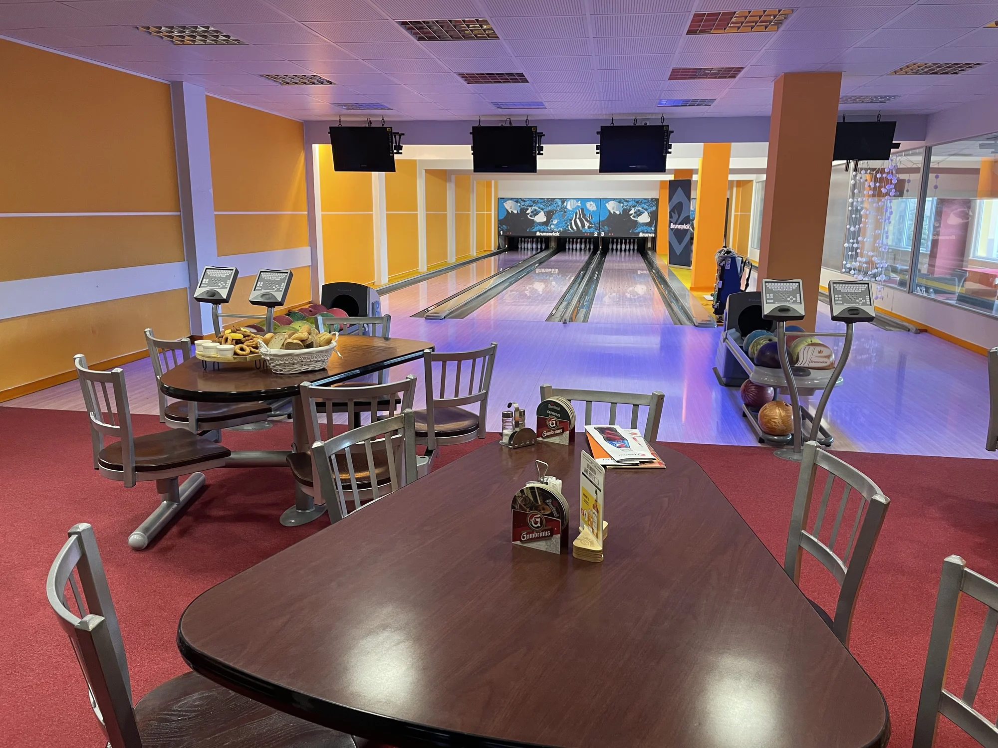 2 hod. bowlingu, mix řízků o váze 600 g, cibulové kroužky a další přílohy až pro 6 osob