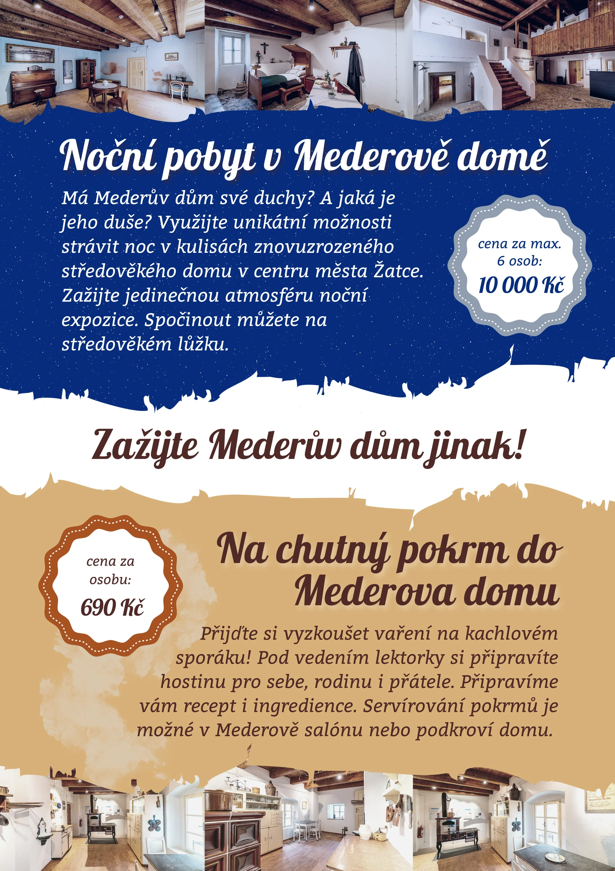 Zážitkové vaření na kachlovém sporáku v historickém měšťanském domě: Mederův dům