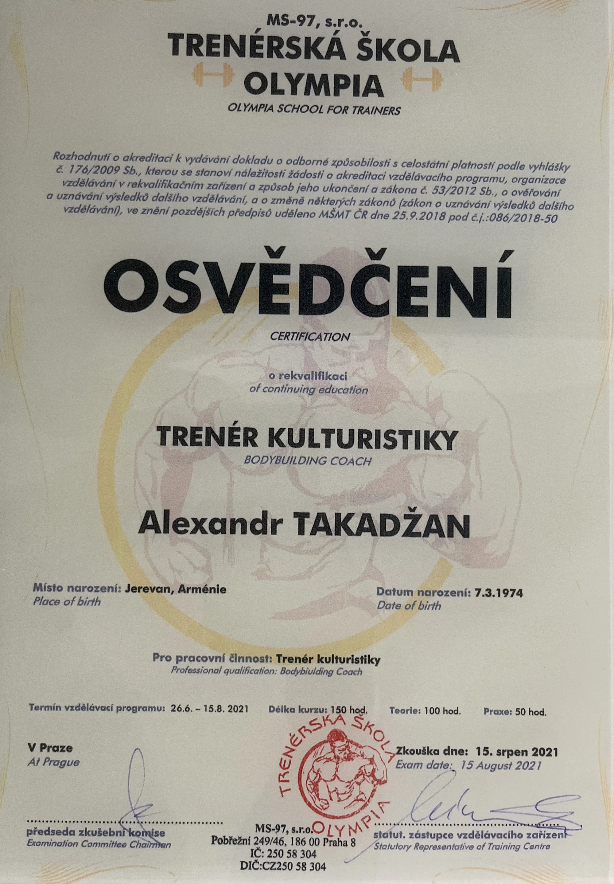 Osobní lekce s profesionálním trenérem v centru Prahy i se základy stravování