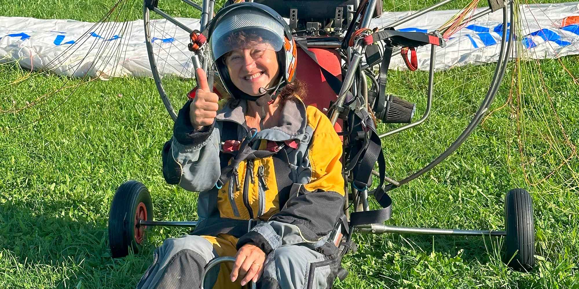 BožíLet na paraglidingové motorové tříkolce: 10–30 min. letu i sestříhané video