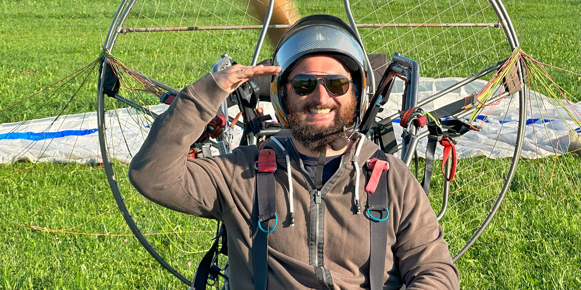 BožíLet na paraglidingové motorové tříkolce: 10–30 min. letu i sestříhané video