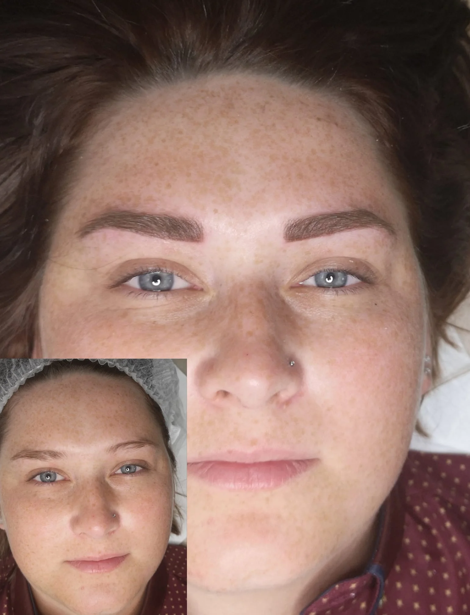 Permanentní make-up obočí metodou vláskování nebo pudrovou i stínování rtů