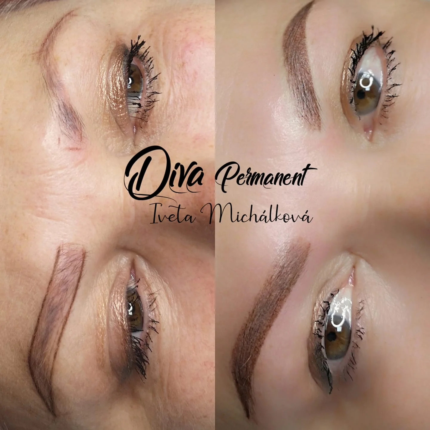 Permanentní make-up obočí metodou vláskování nebo pudrovou i stínování rtů