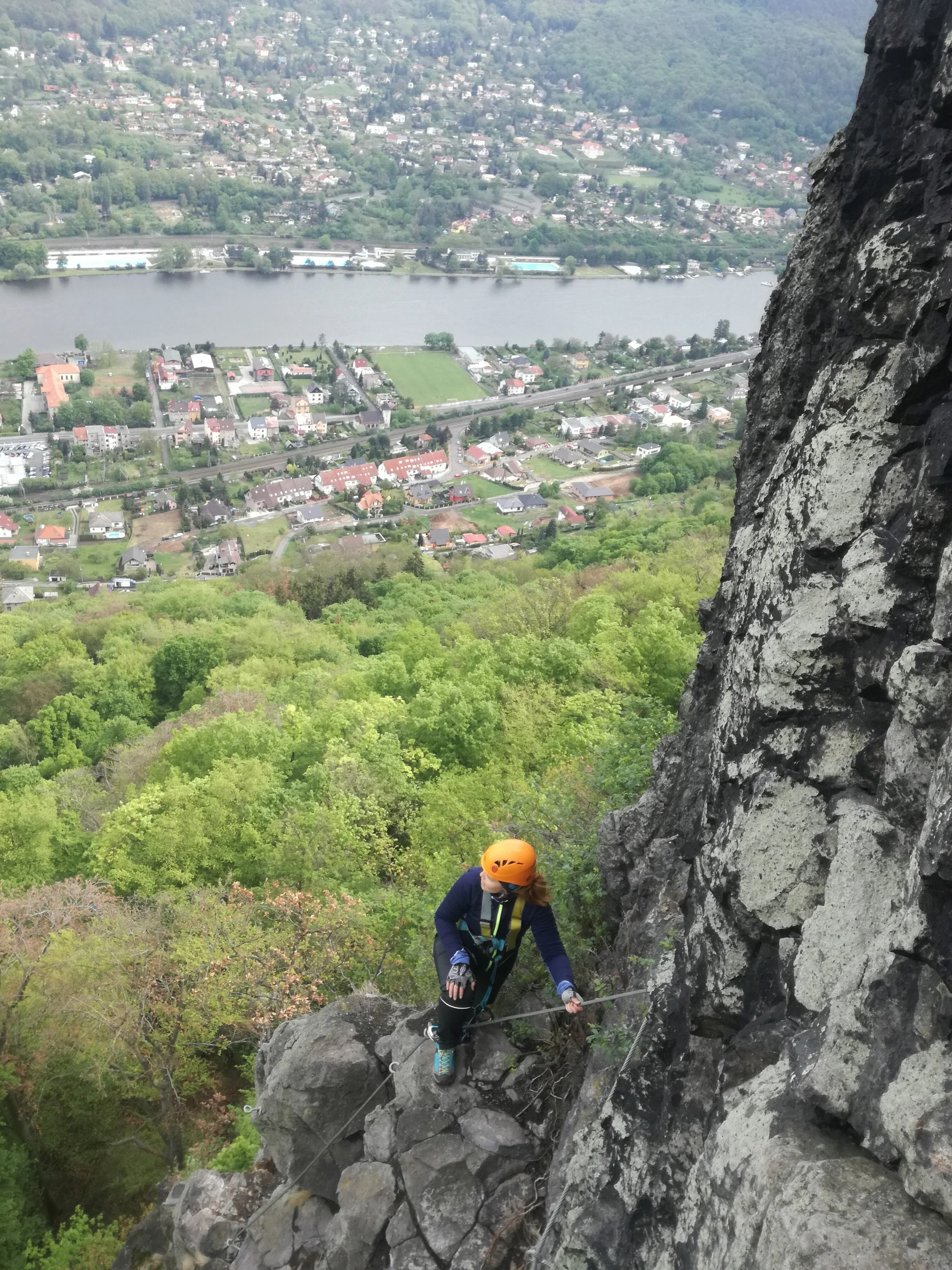 Via Ferrata: zajištěná cesta Lužická spojka - Vaňov s překvapením pro jednoho, dva i tři lezce