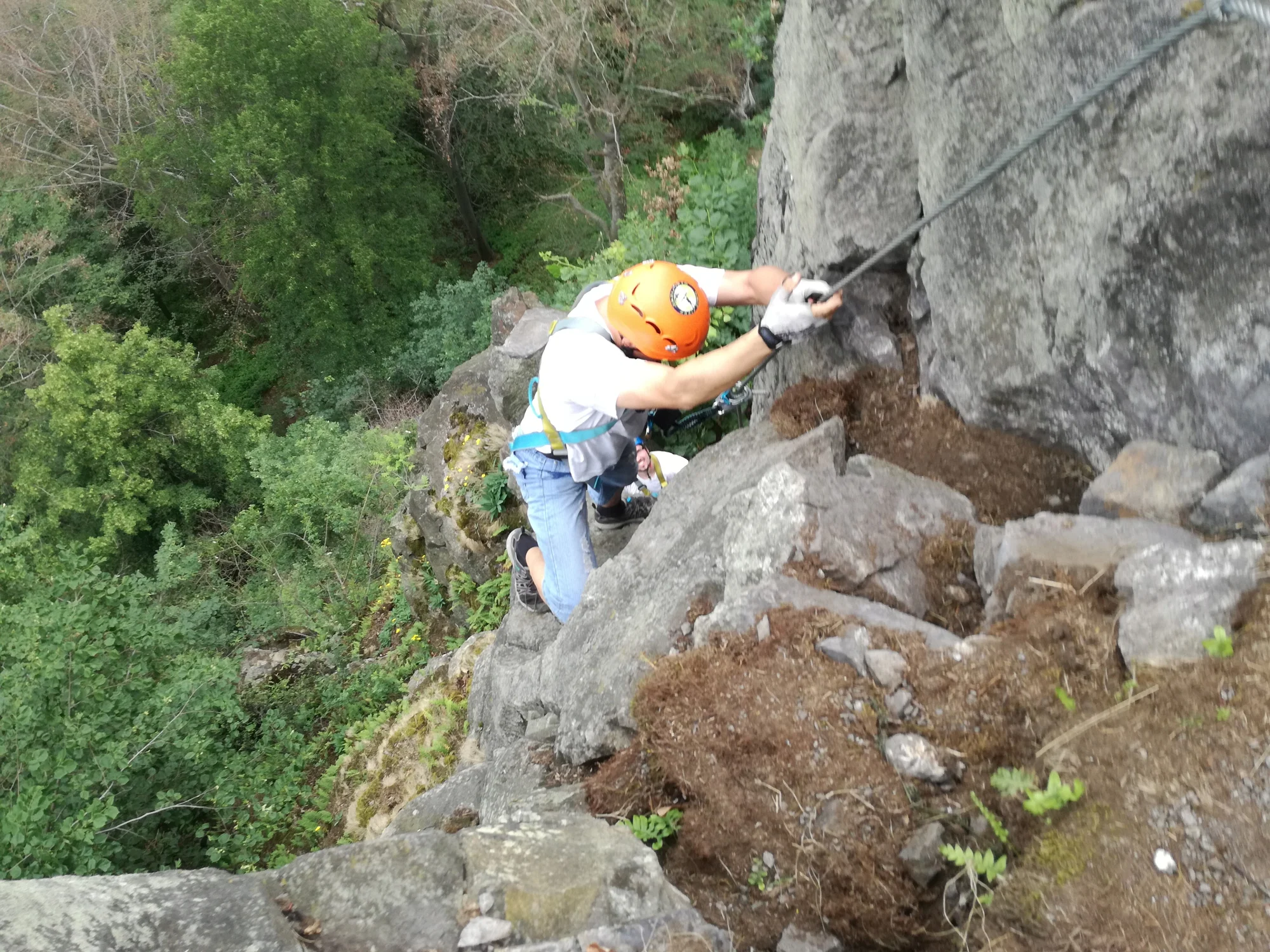 Via Ferrata: zajištěná cesta Lužická spojka - Vaňov s překvapením pro jednoho, dva i tři lezce
