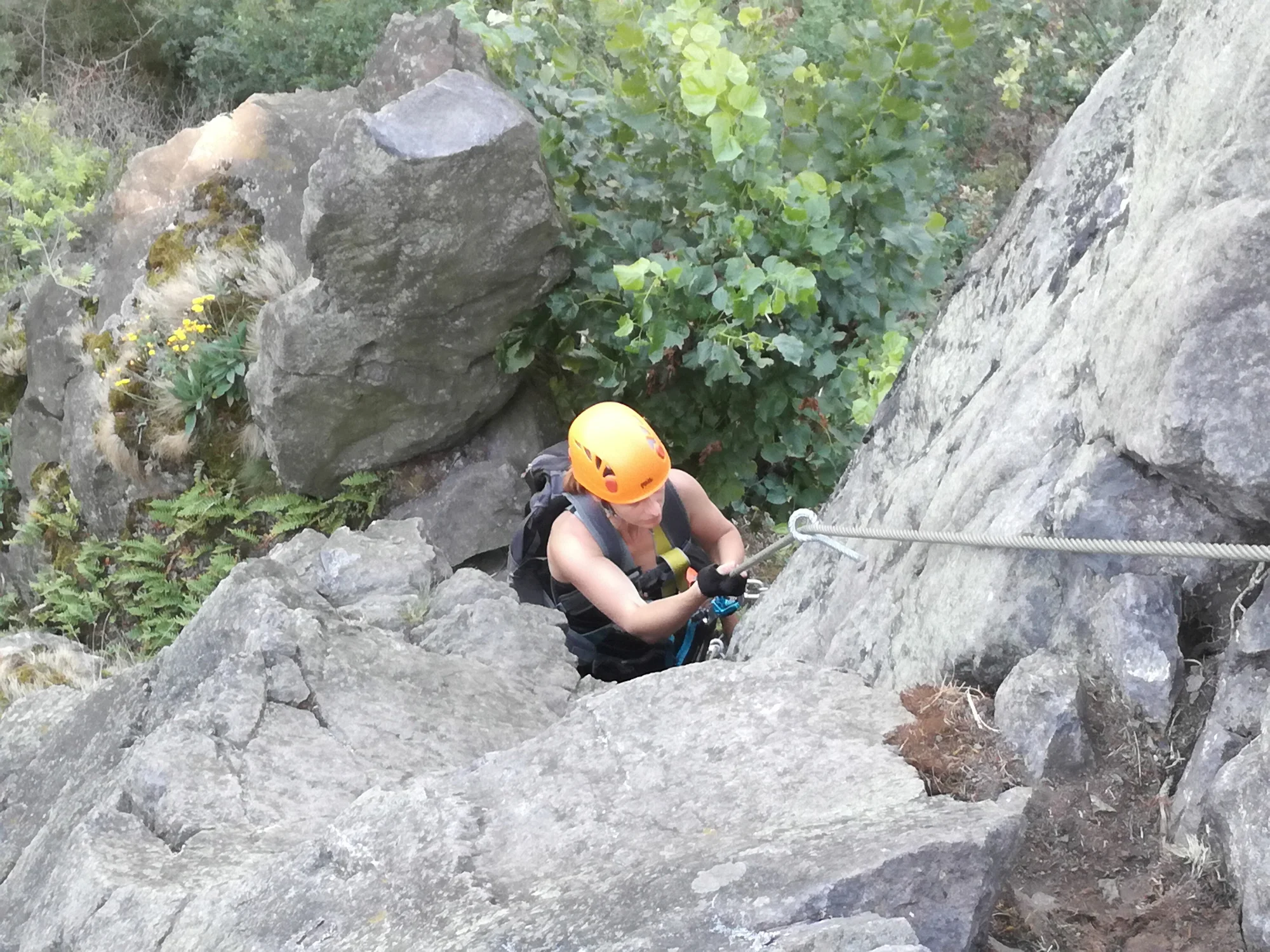 Via Ferrata: zajištěná cesta Lužická spojka - Vaňov s překvapením pro jednoho, dva i tři lezce