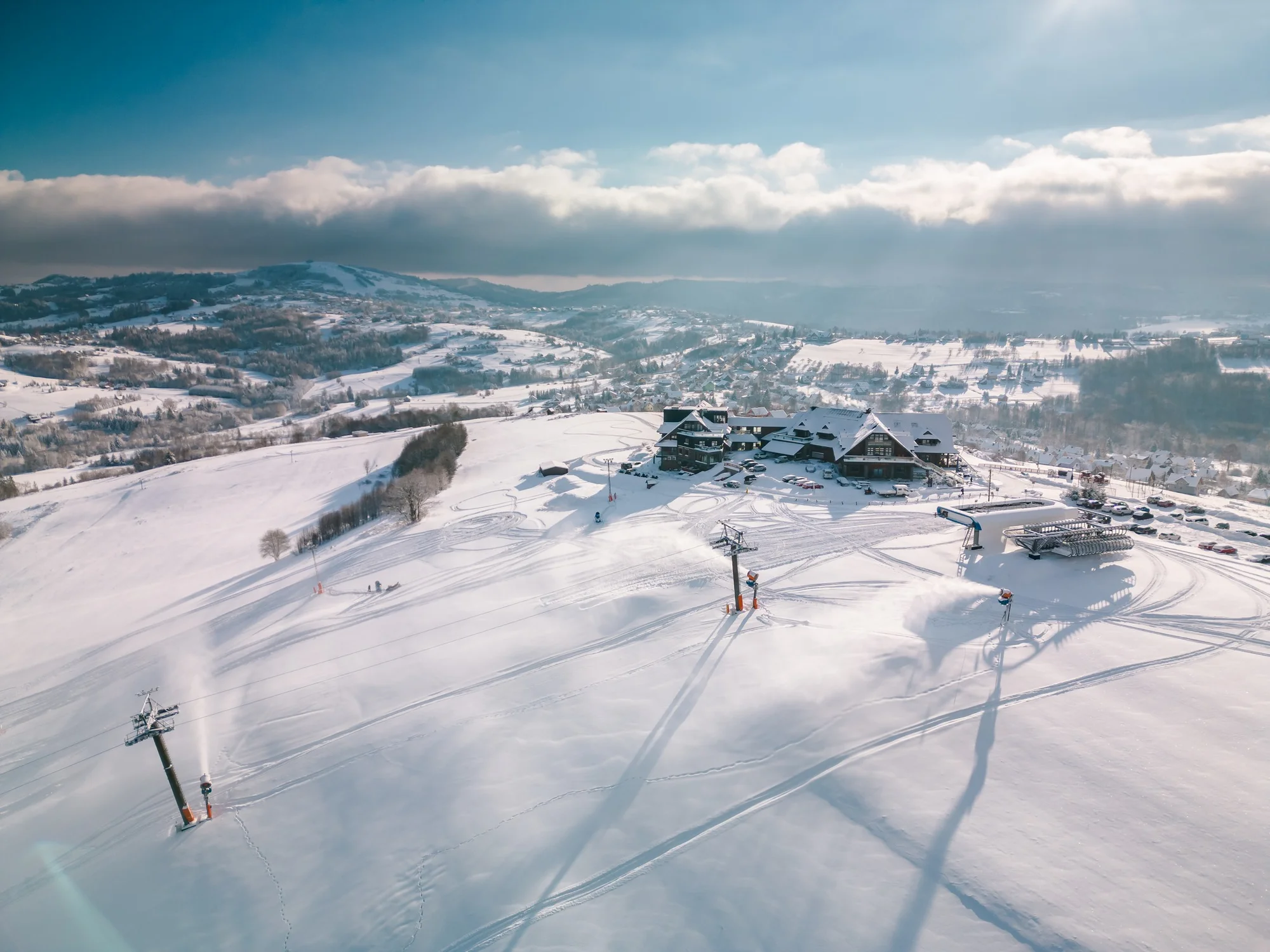Polské Beskydy: hotel přímo u lanovky na Złoty Groń, snídaně a wellness i bazén