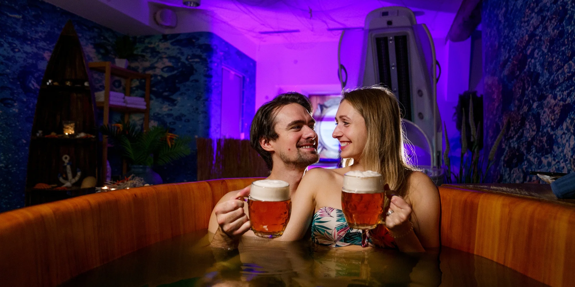 Mořské privátní lázně v Rožnovském pivovaru: pobyt s porcí relaxace i jídlem