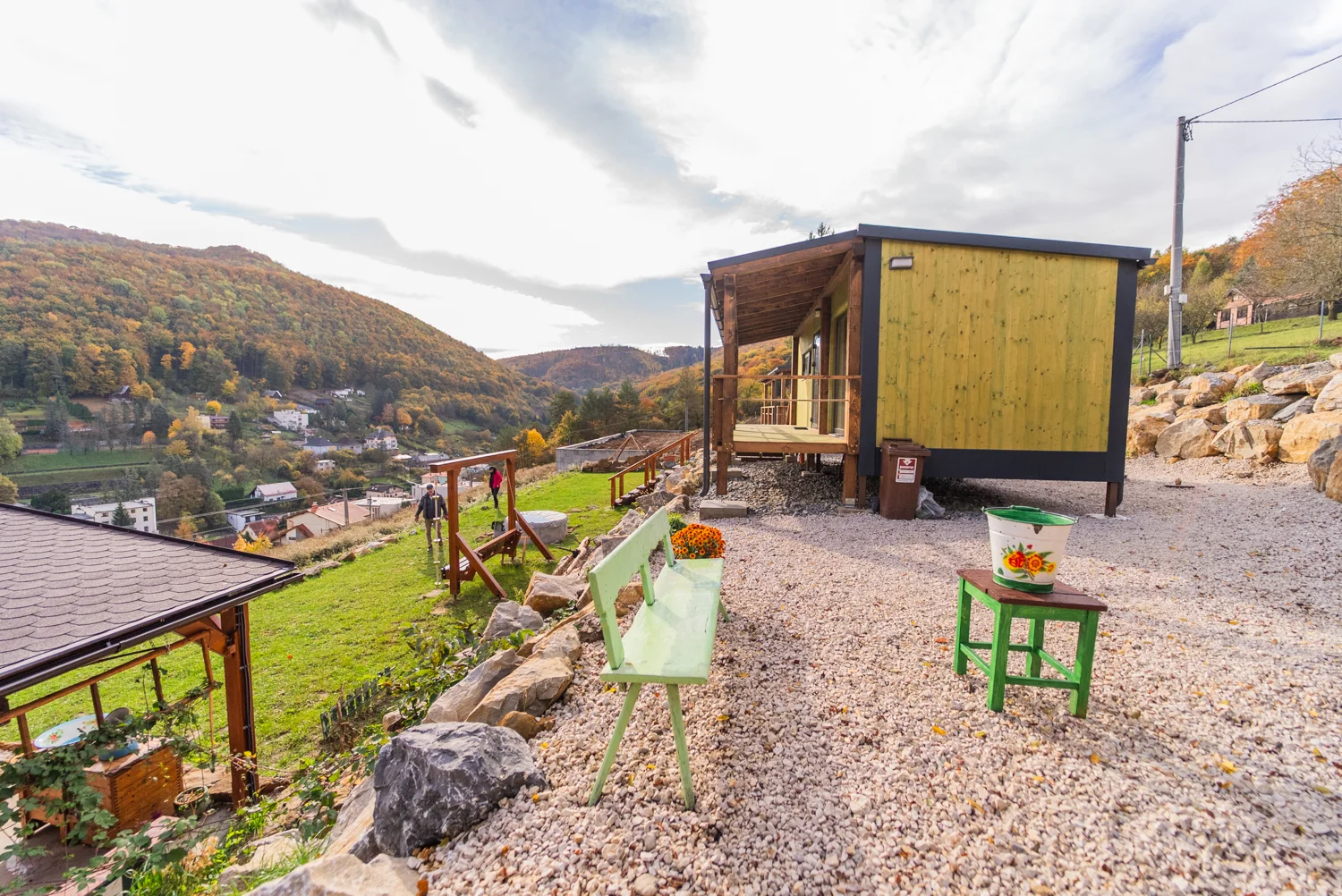 Trenčianské Teplice: romantika ve dvou nebo rodinný pobyt v domečku s venkovní vířivkou