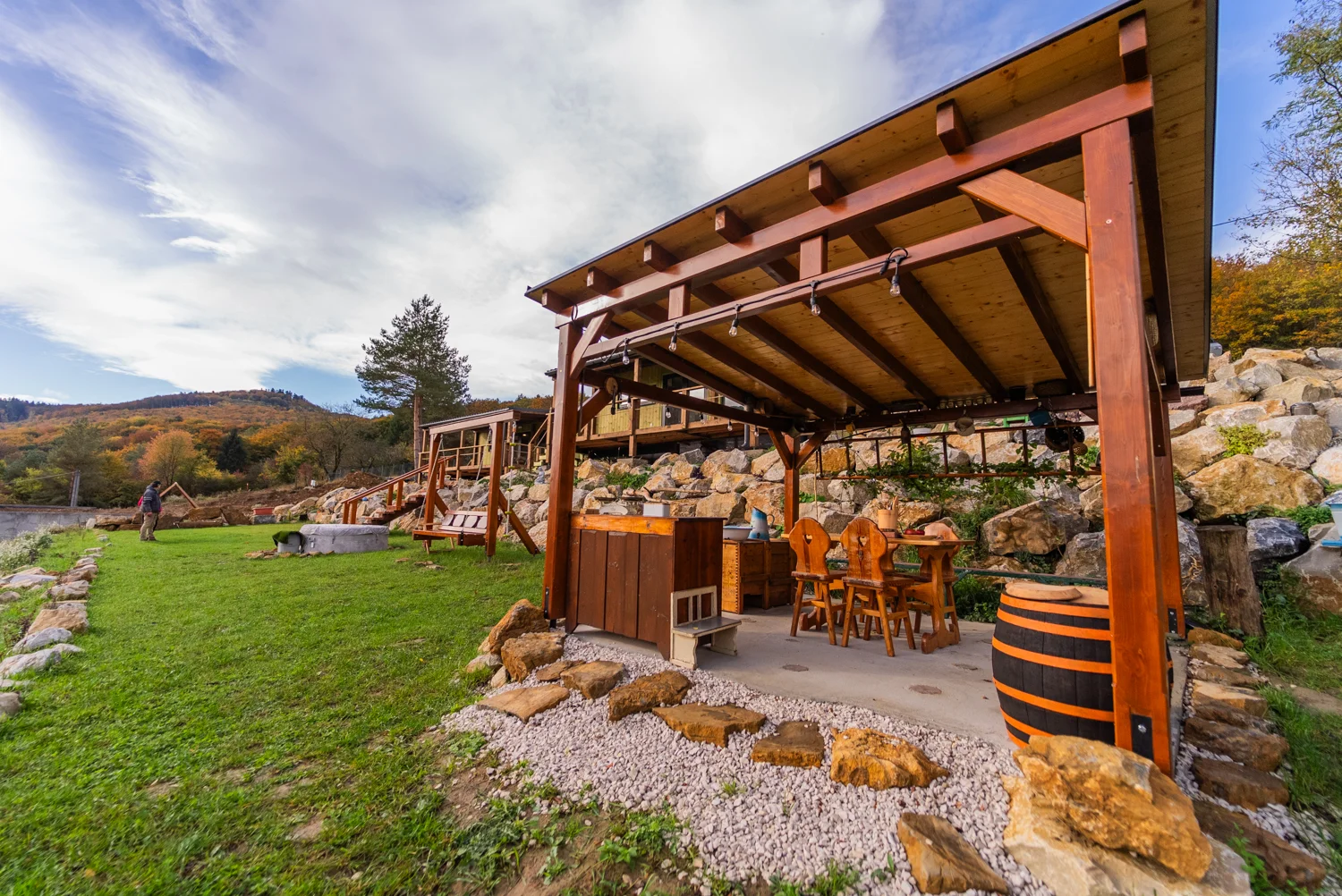 Trenčianské Teplice: romantika ve dvou nebo rodinný pobyt v domečku s venkovní vířivkou