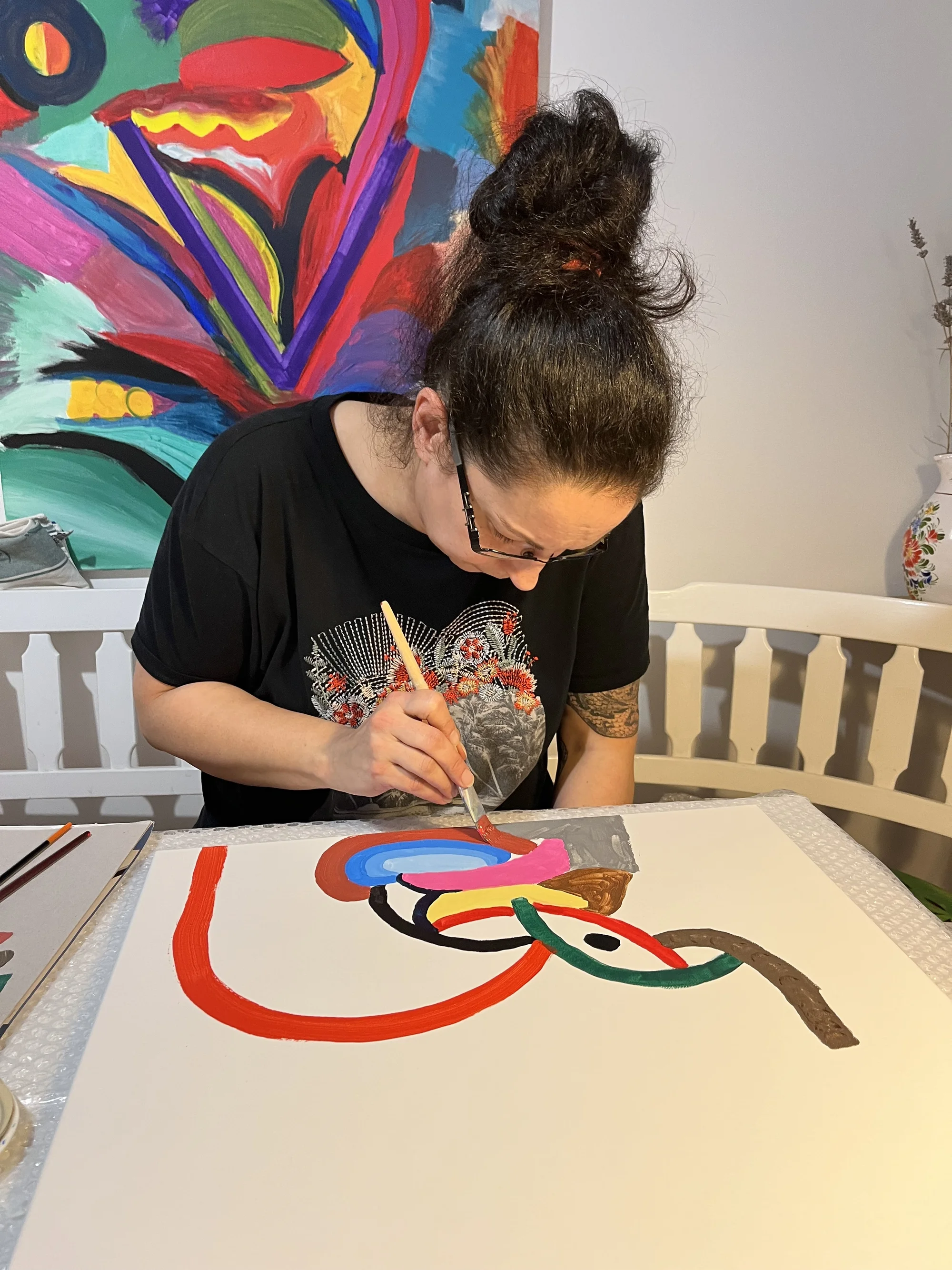 Kurz intuitivního malování v páru vč. pomůcek a seznámení s technikou