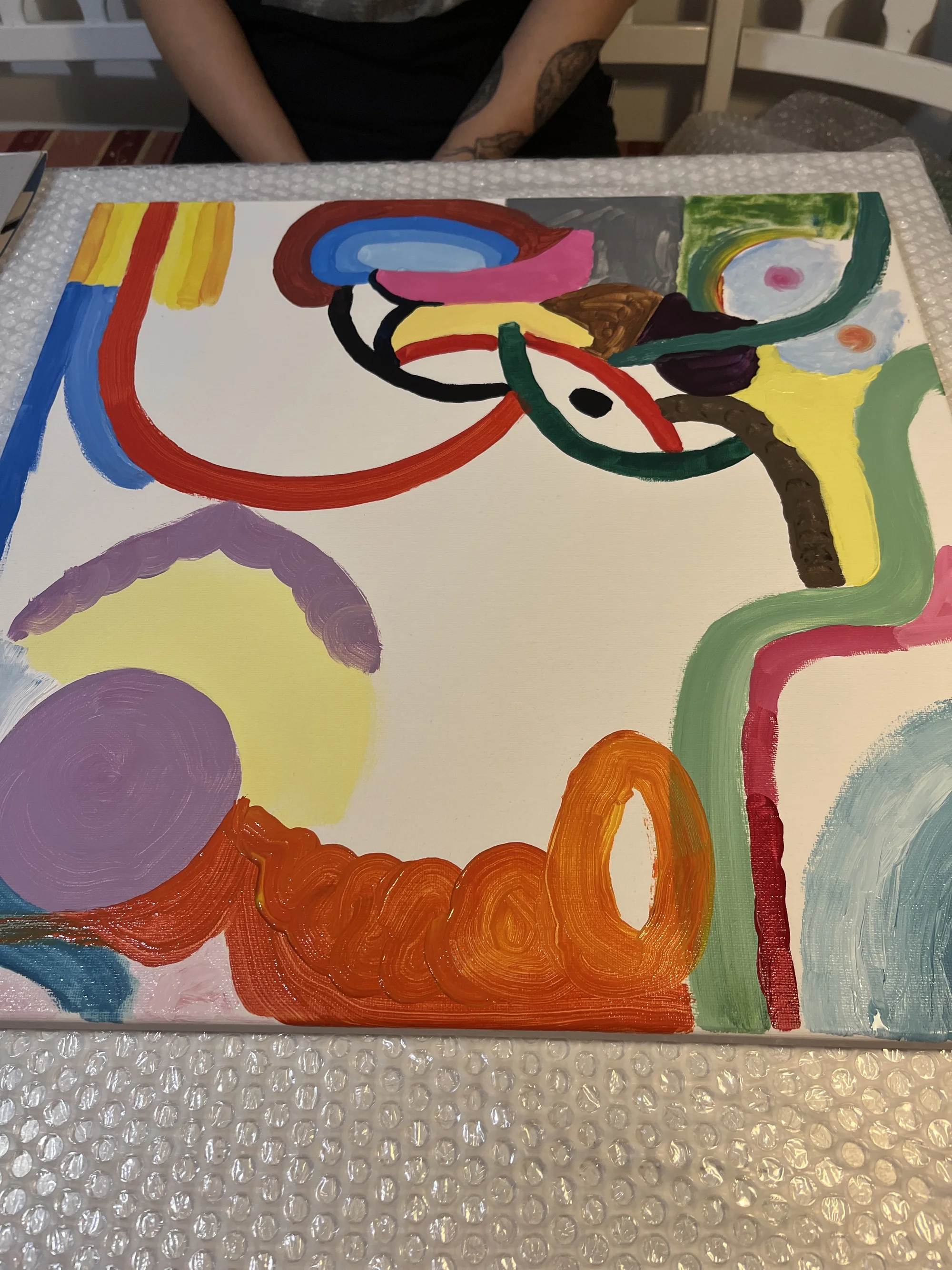 Kurz intuitivního malování v páru vč. pomůcek a seznámení s technikou