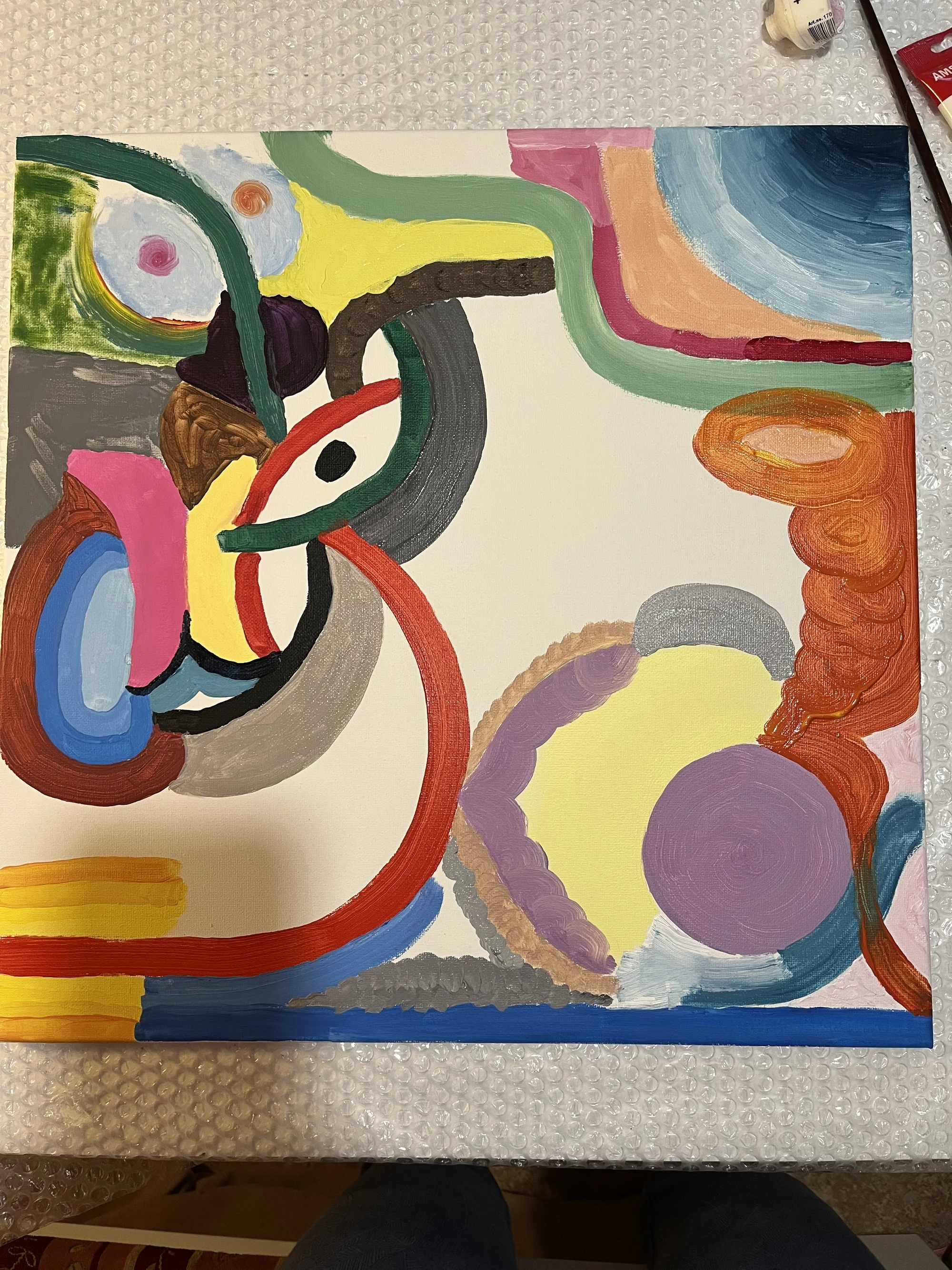 Kurz intuitivního malování v páru vč. pomůcek a seznámení s technikou