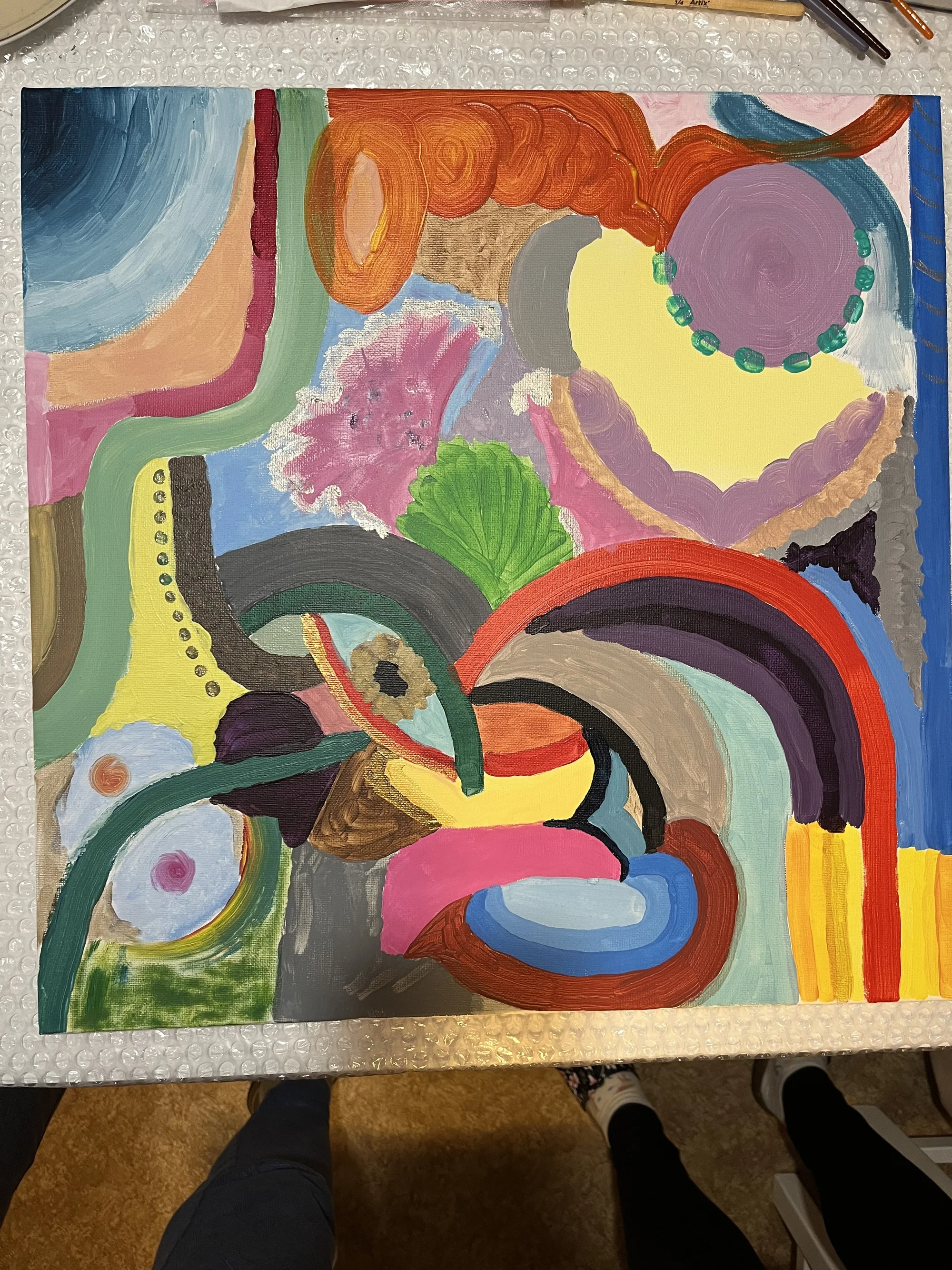 Kurz intuitivního malování v páru vč. pomůcek a seznámení s technikou