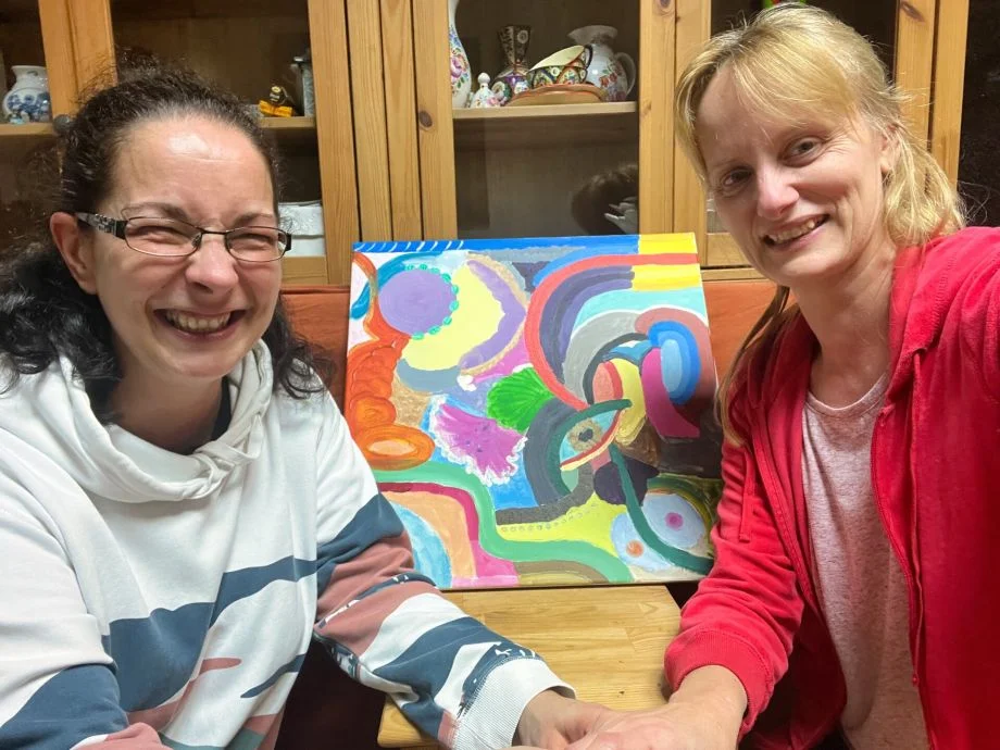 Kurz intuitivního malování v páru vč. pomůcek a seznámení s technikou