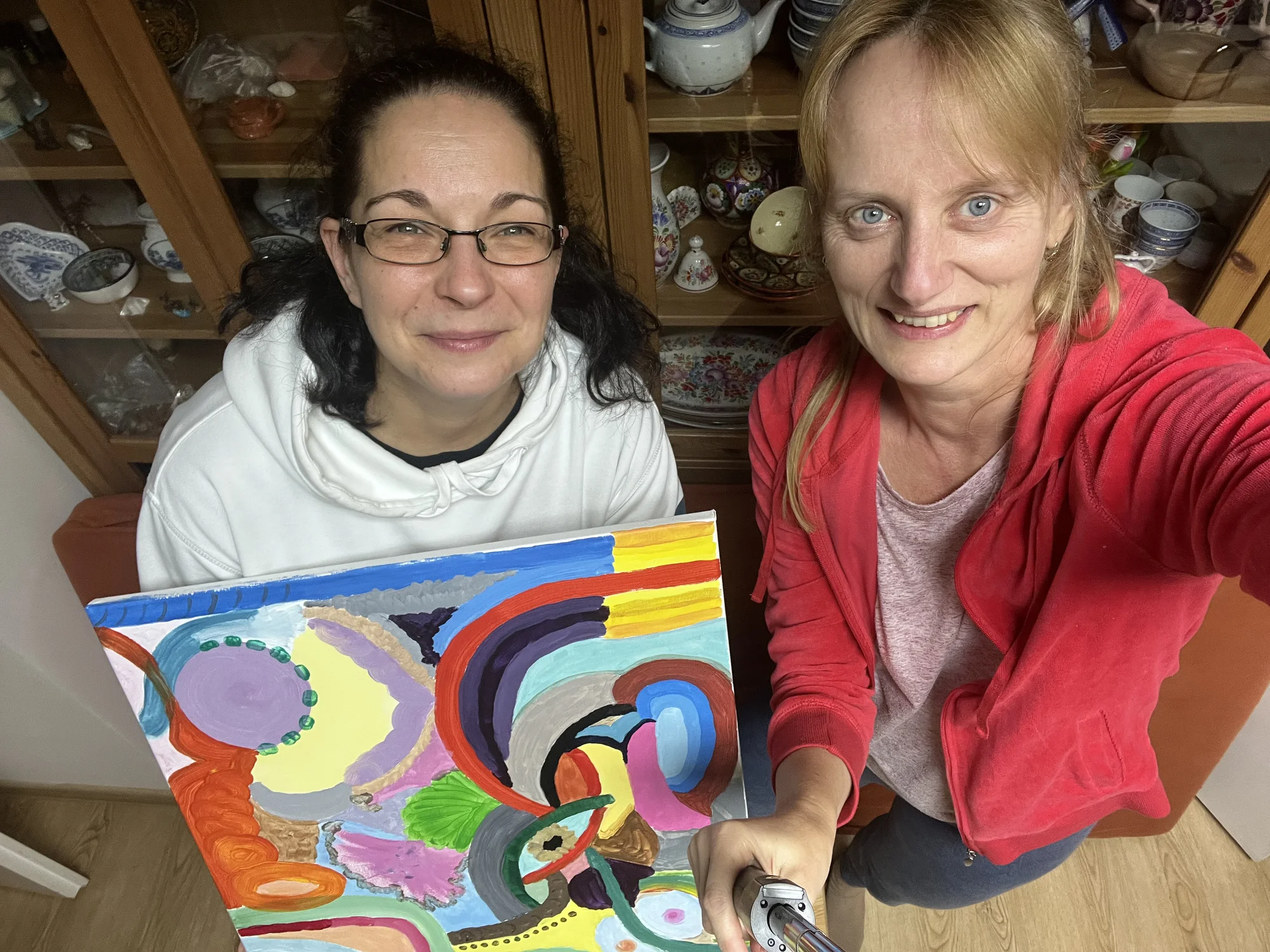 Kurz intuitivního malování v páru vč. pomůcek a seznámení s technikou