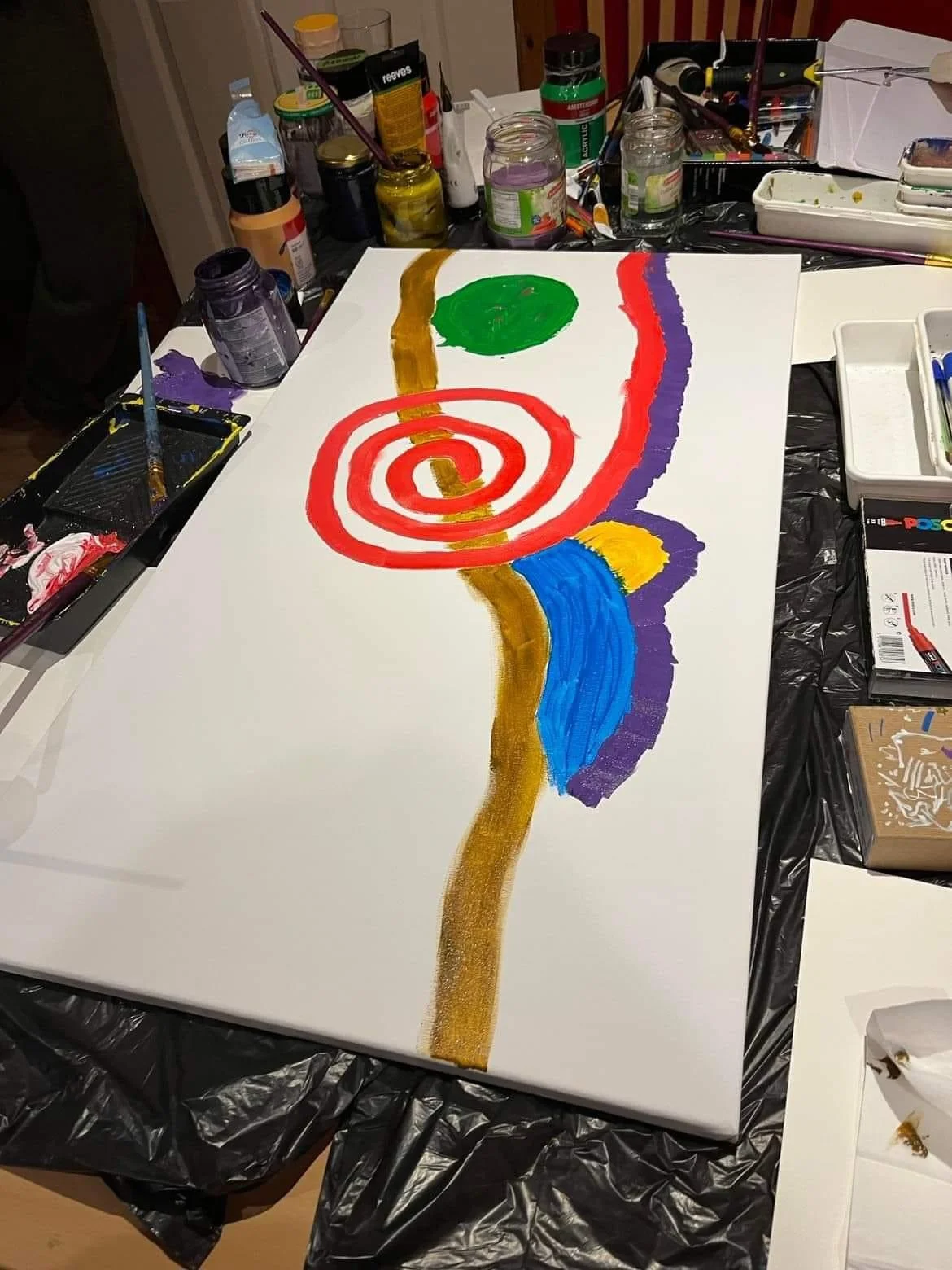 Kurz intuitivního malování v páru vč. pomůcek a seznámení s technikou