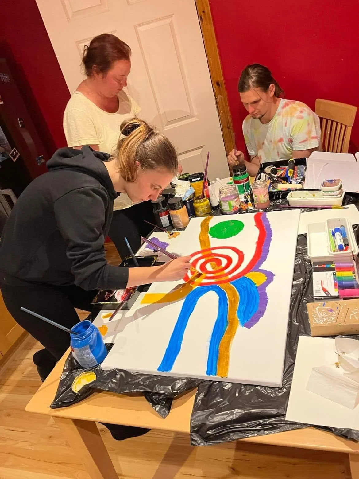 Kurz intuitivního malování v páru vč. pomůcek a seznámení s technikou